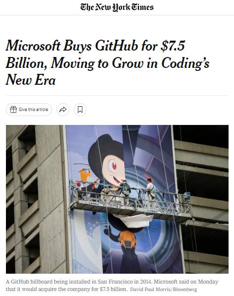 Microsoft es propietario de GitHub.com