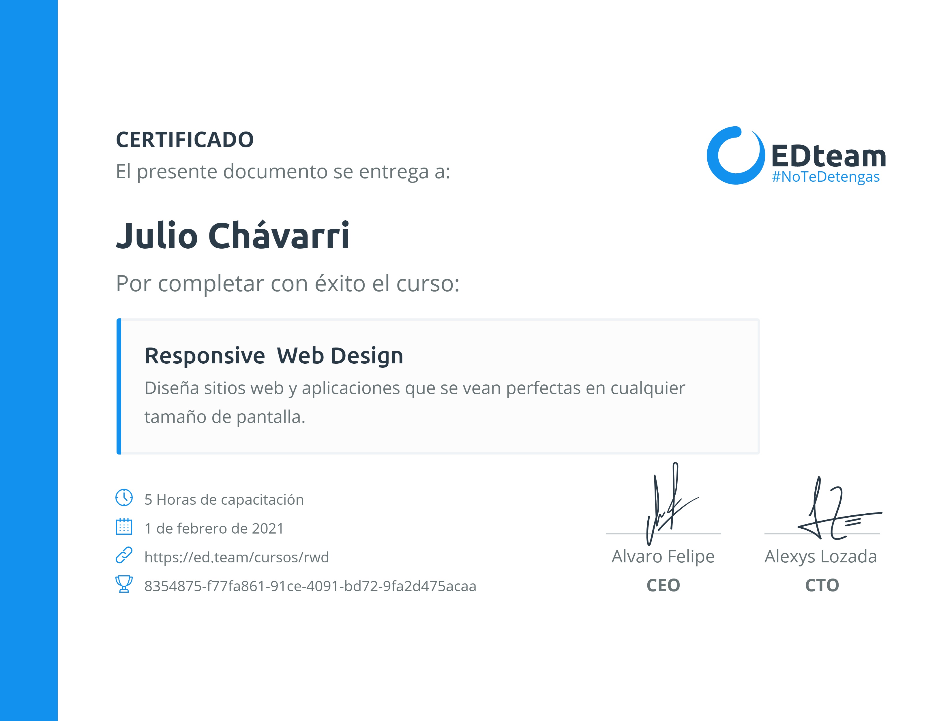 Certificado de curso