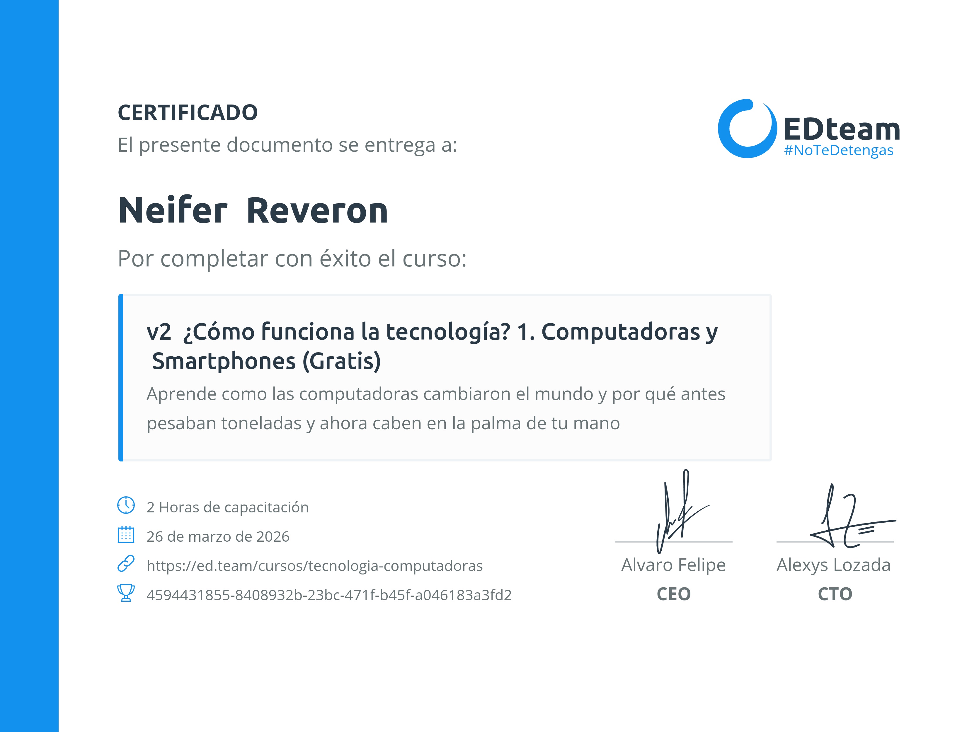 Certificado de curso