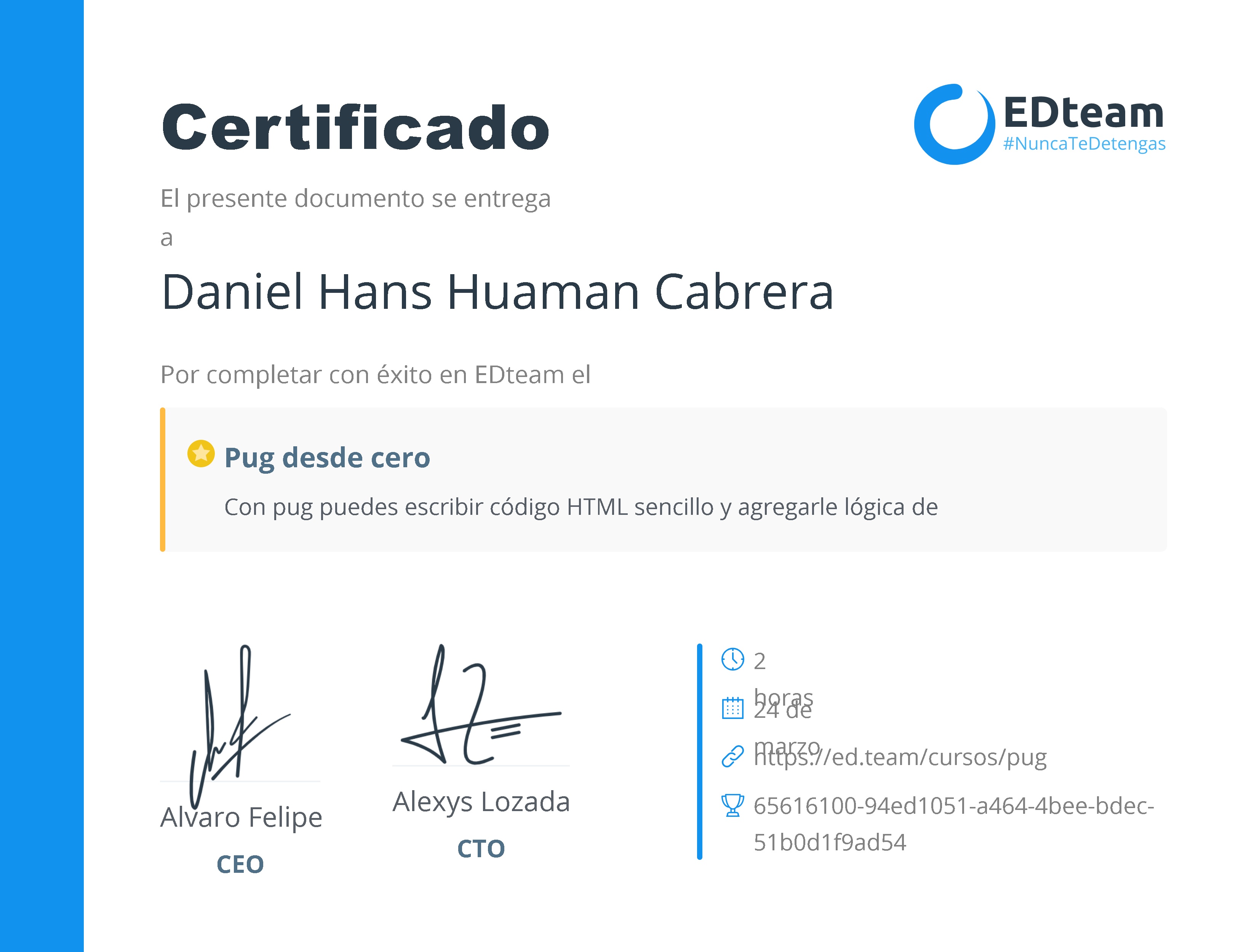 Certificado de curso