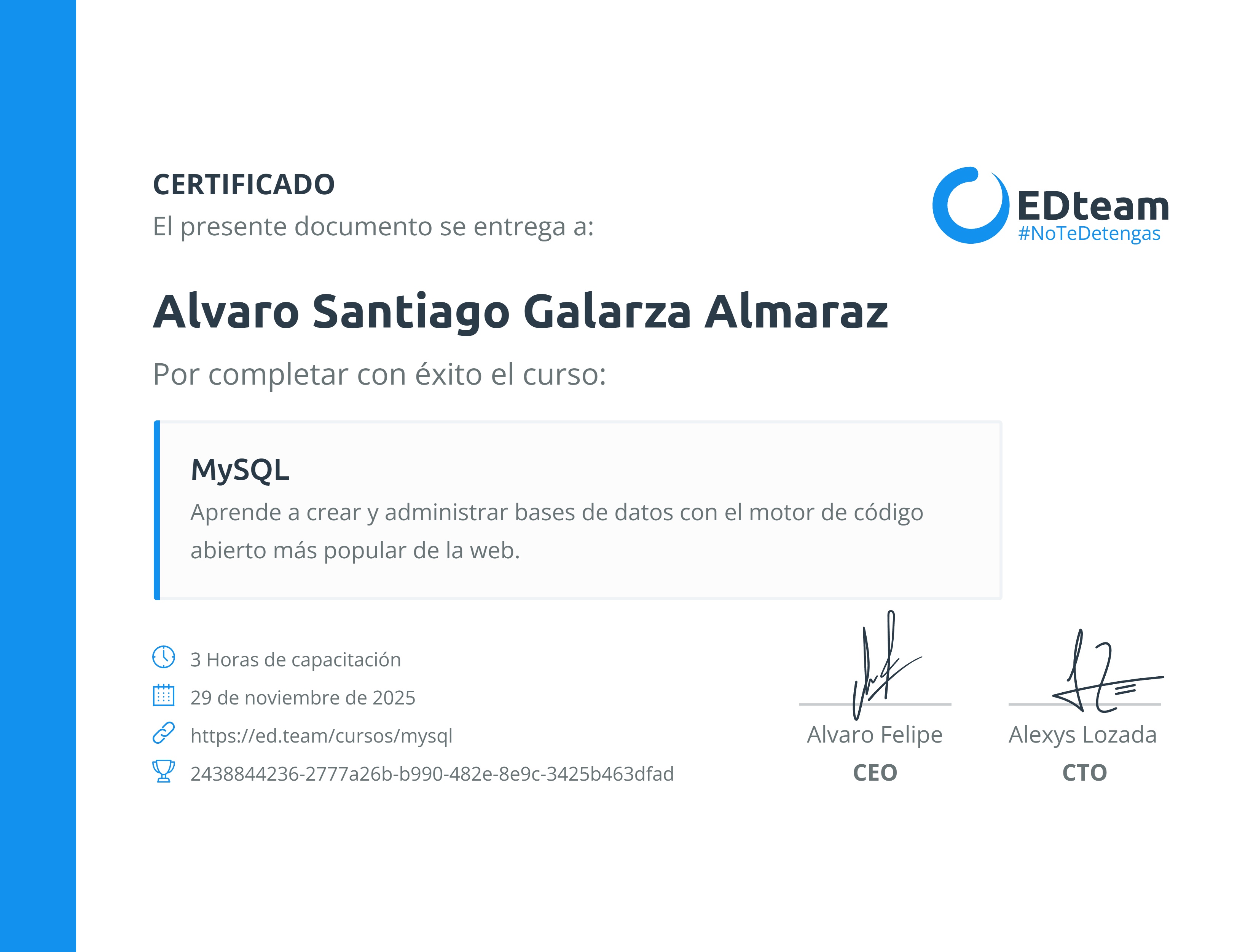 Certificado de curso
