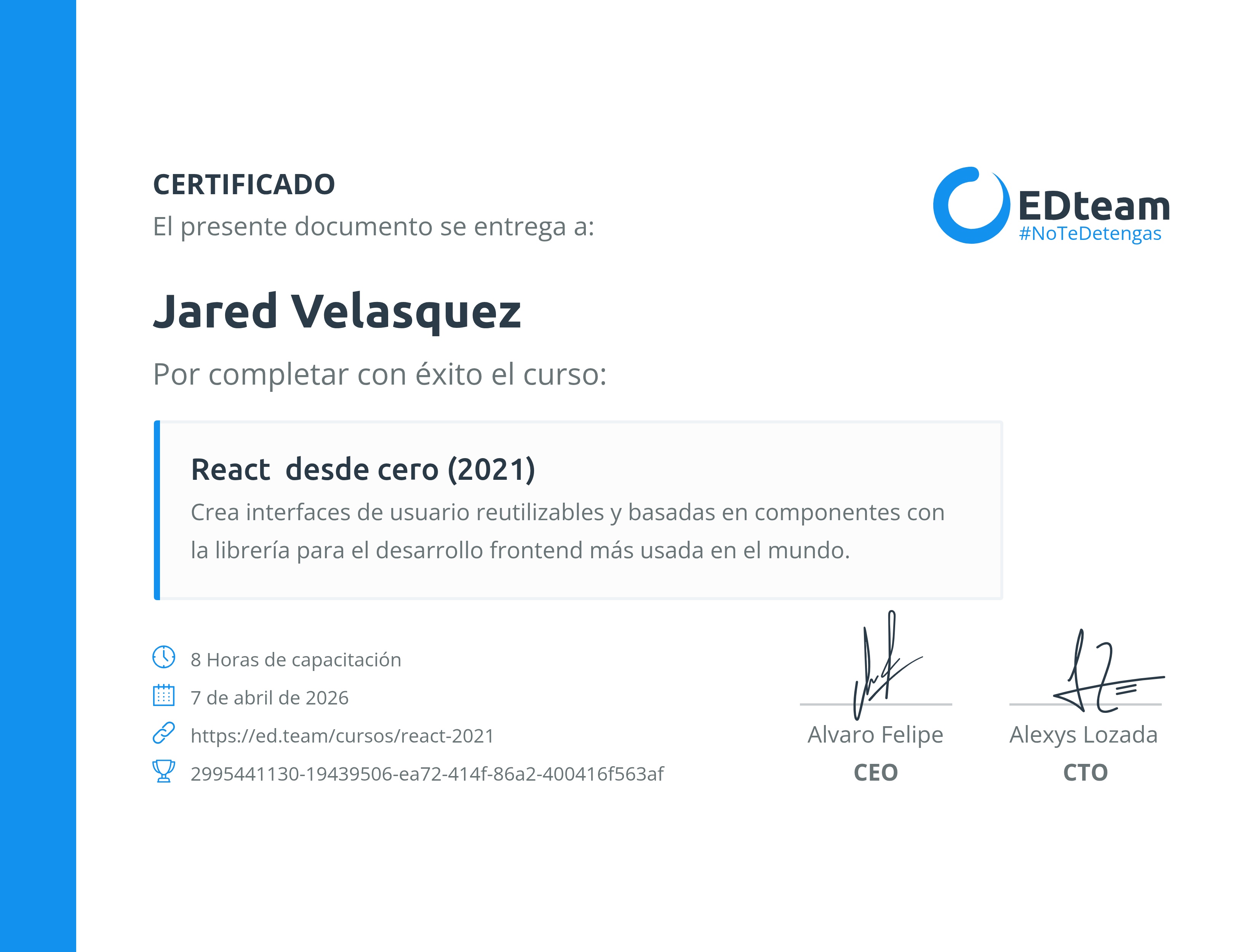 Certificado de curso