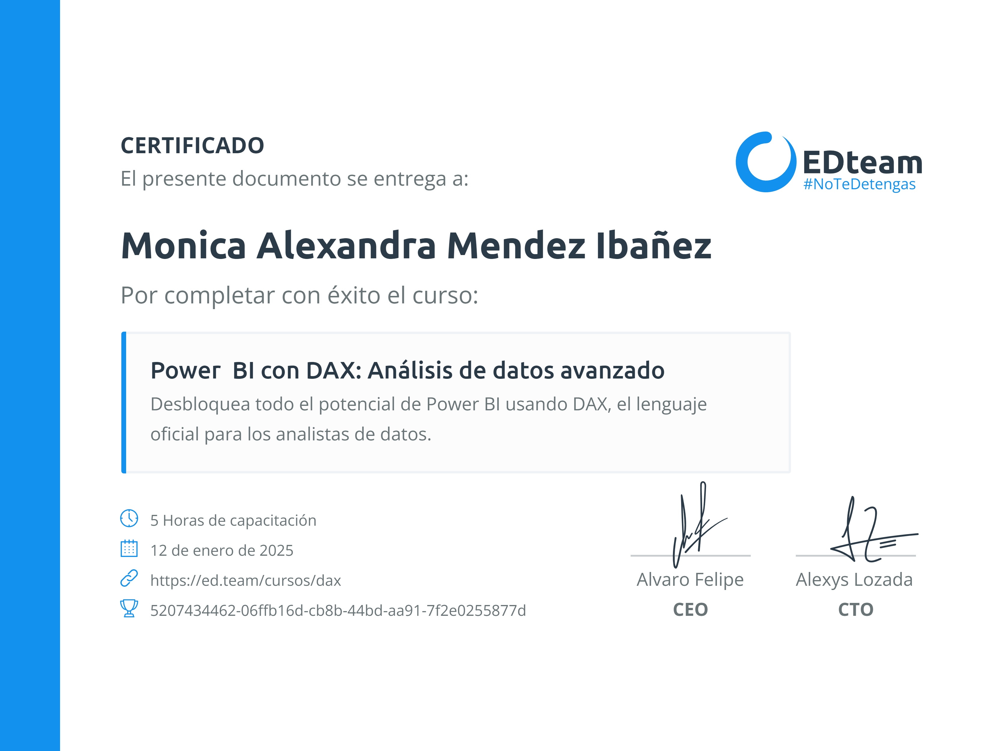 Certificado de curso