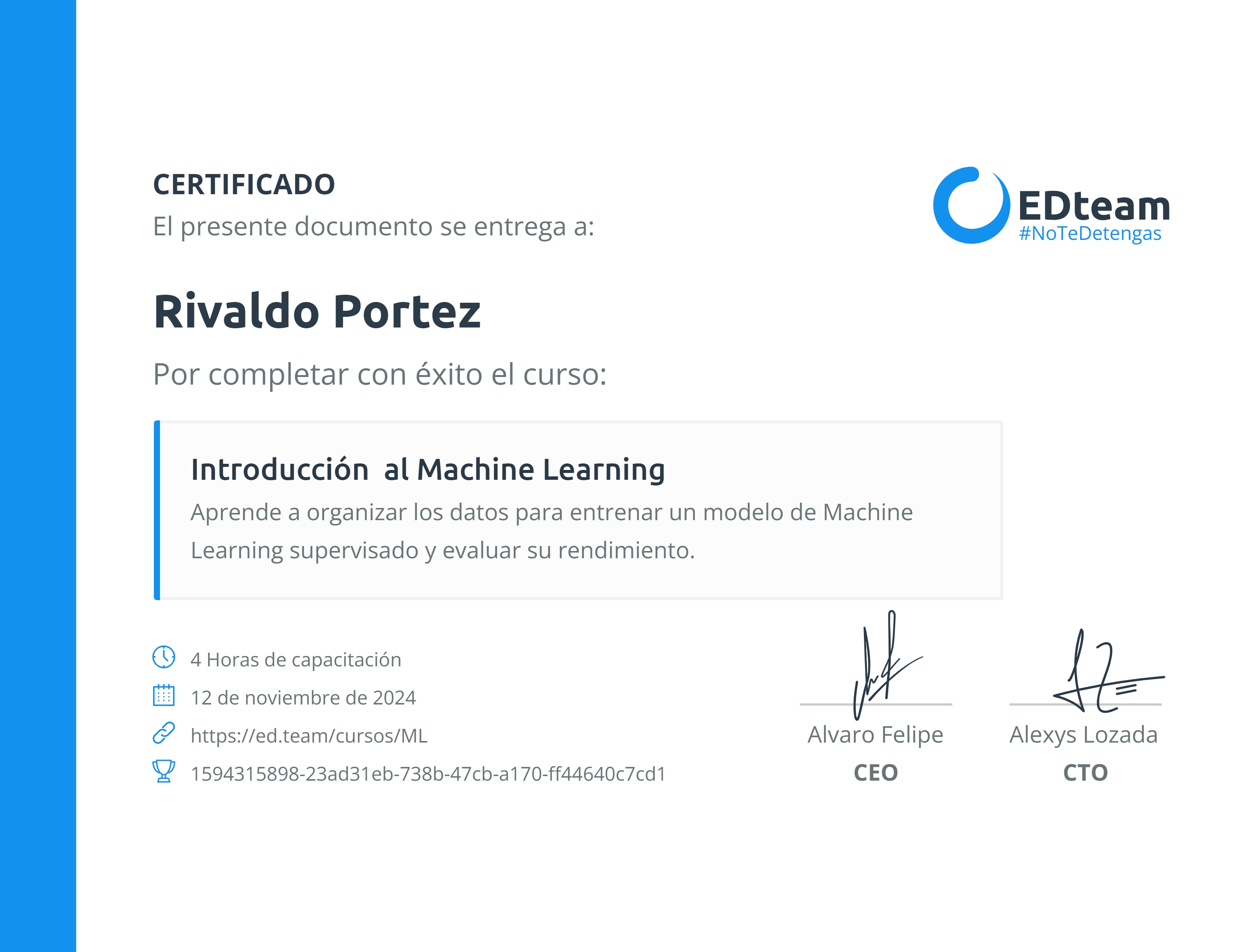 Certificado de curso