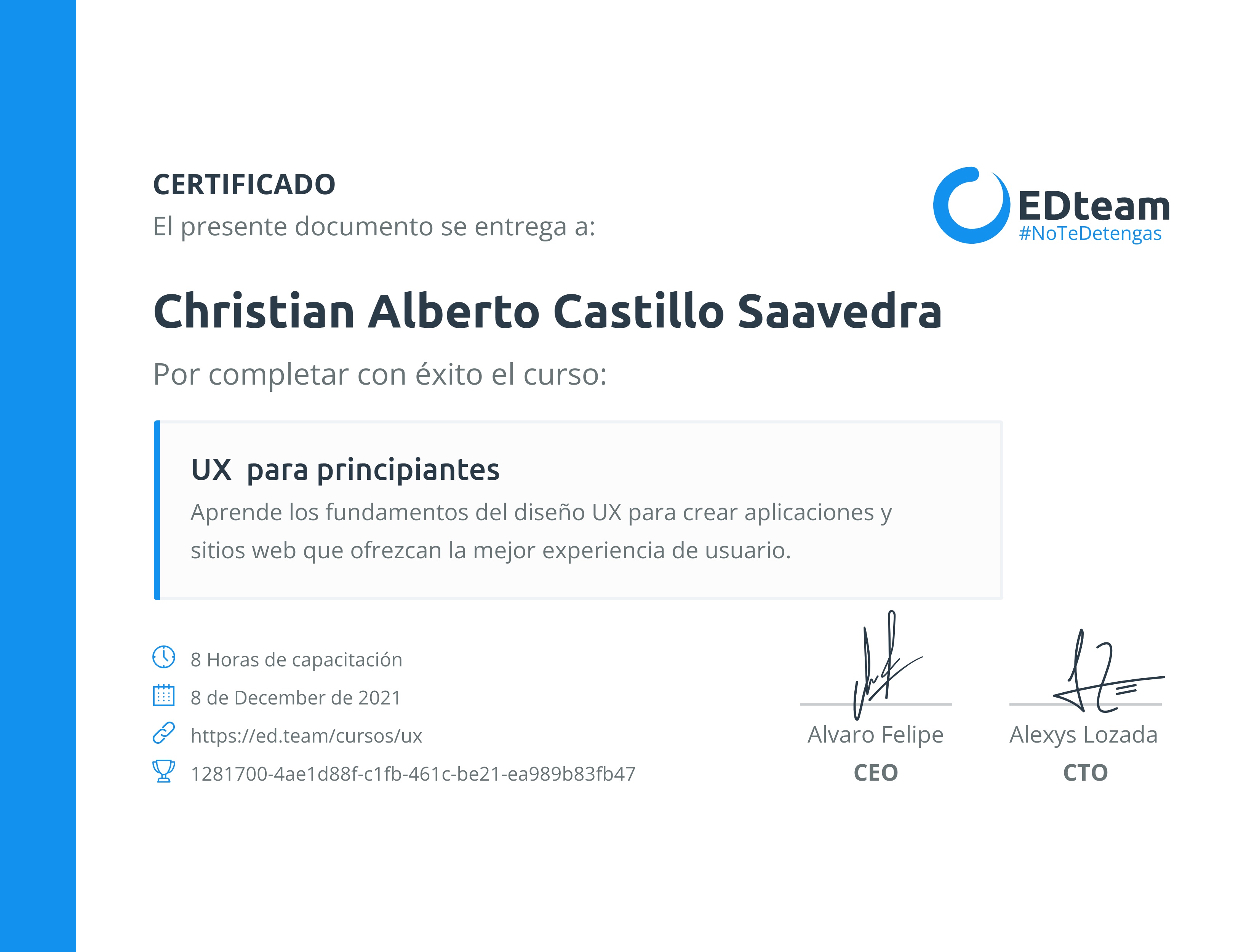 Certificado de curso