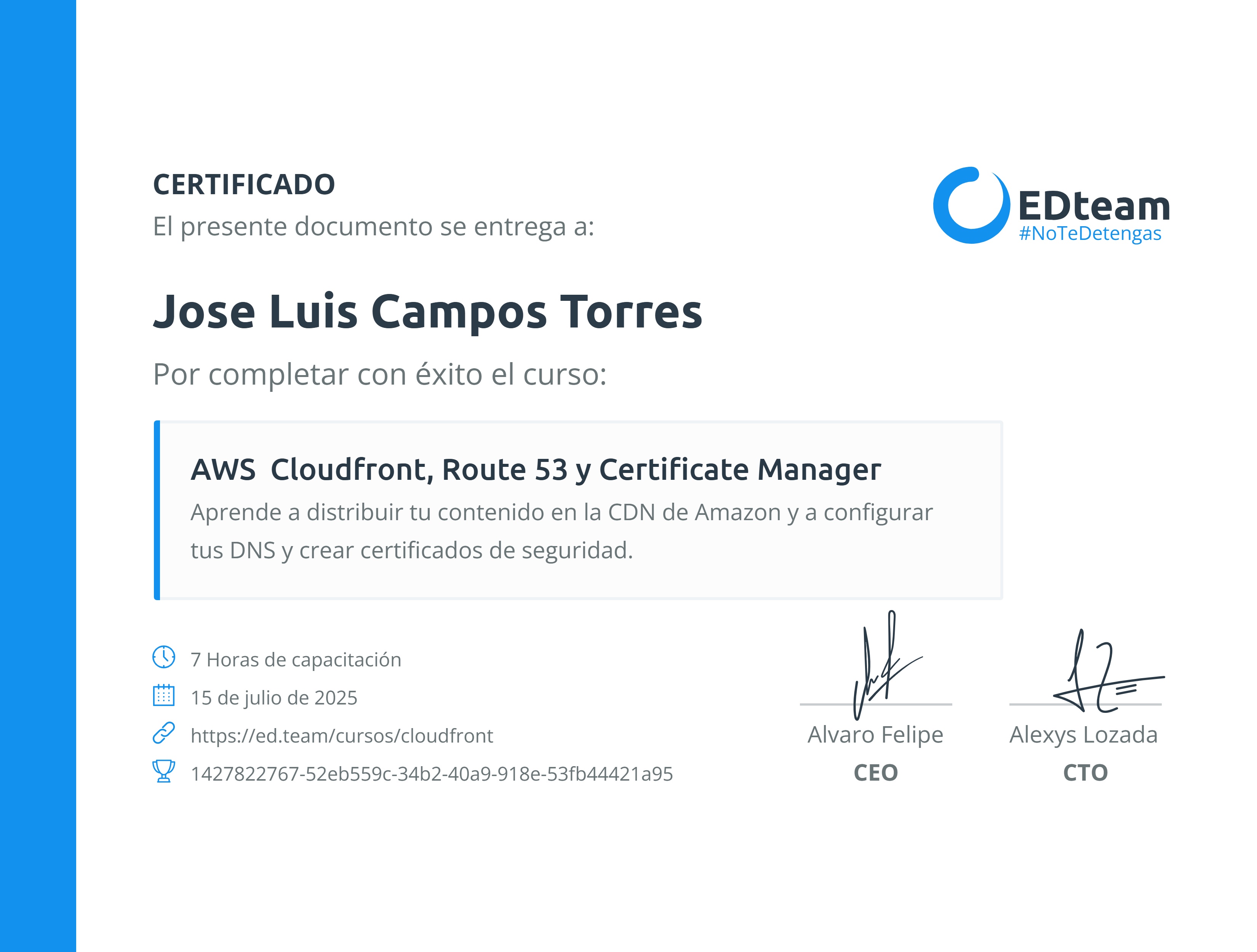 Certificado de curso