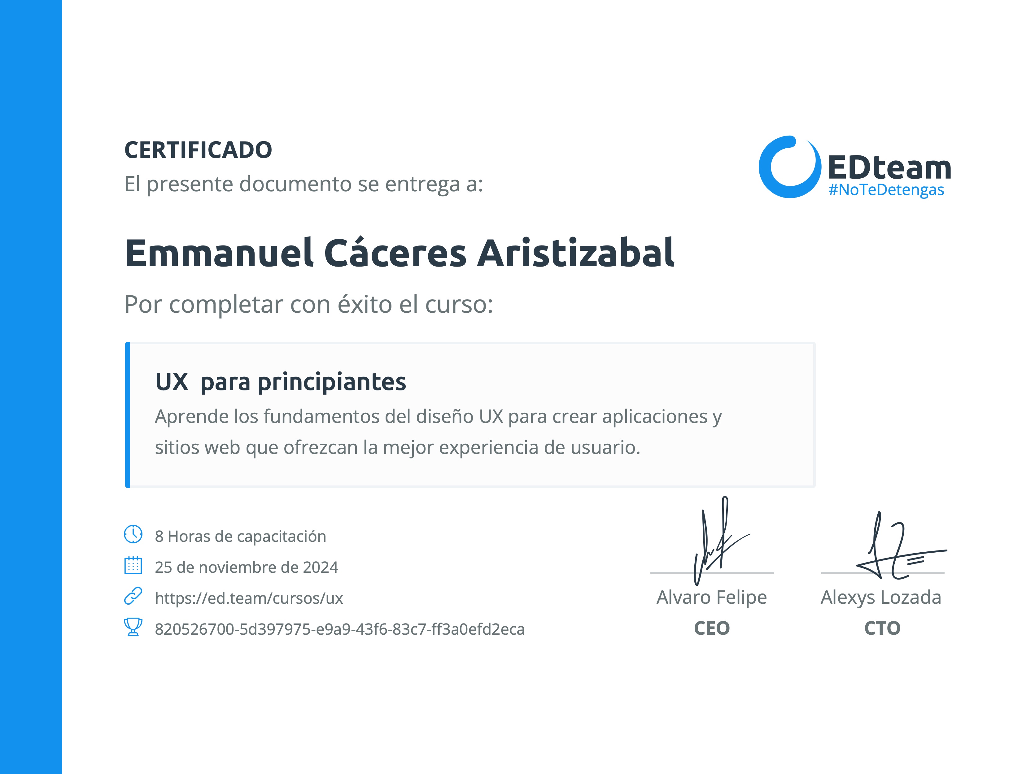 Certificado de curso
