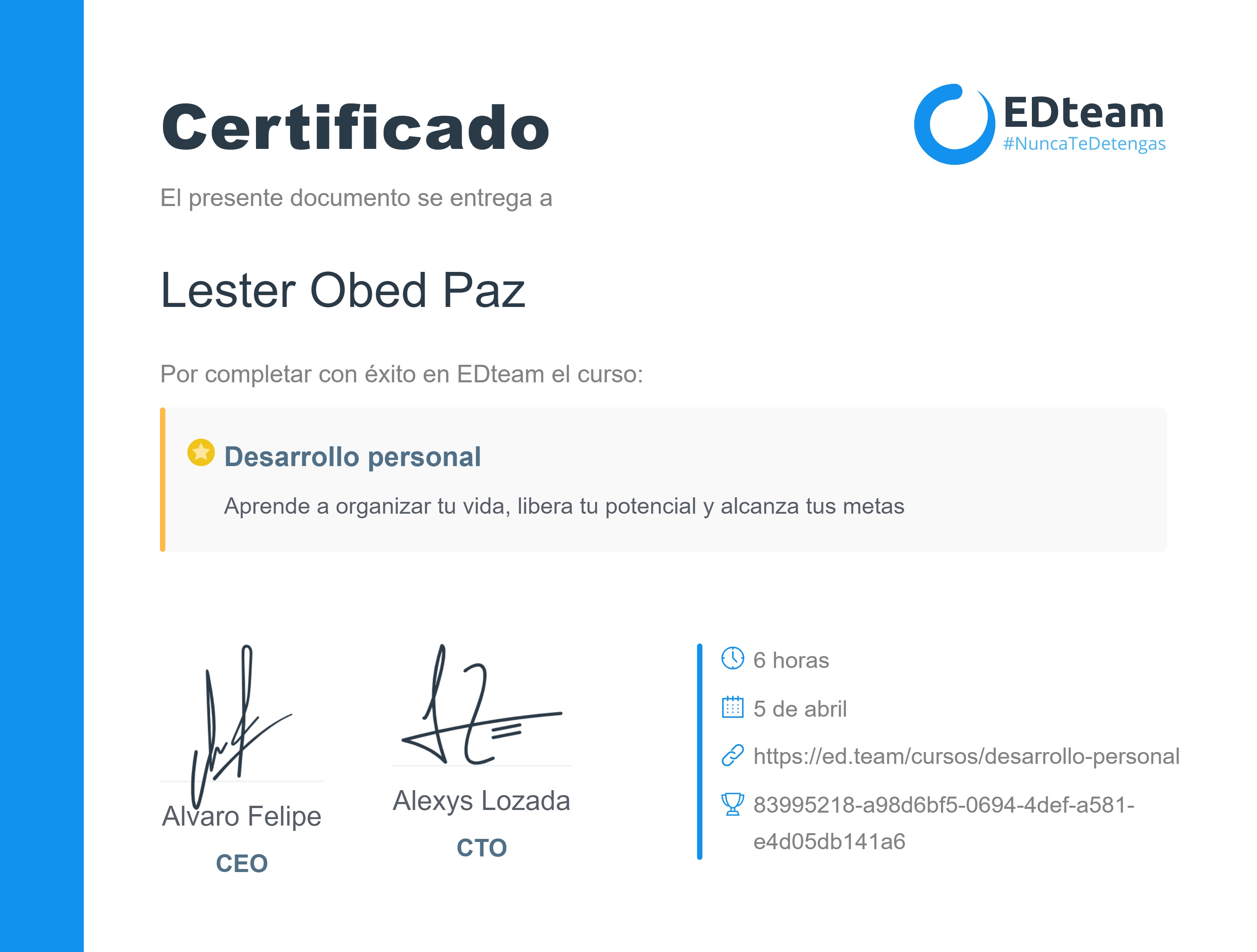 Certificado