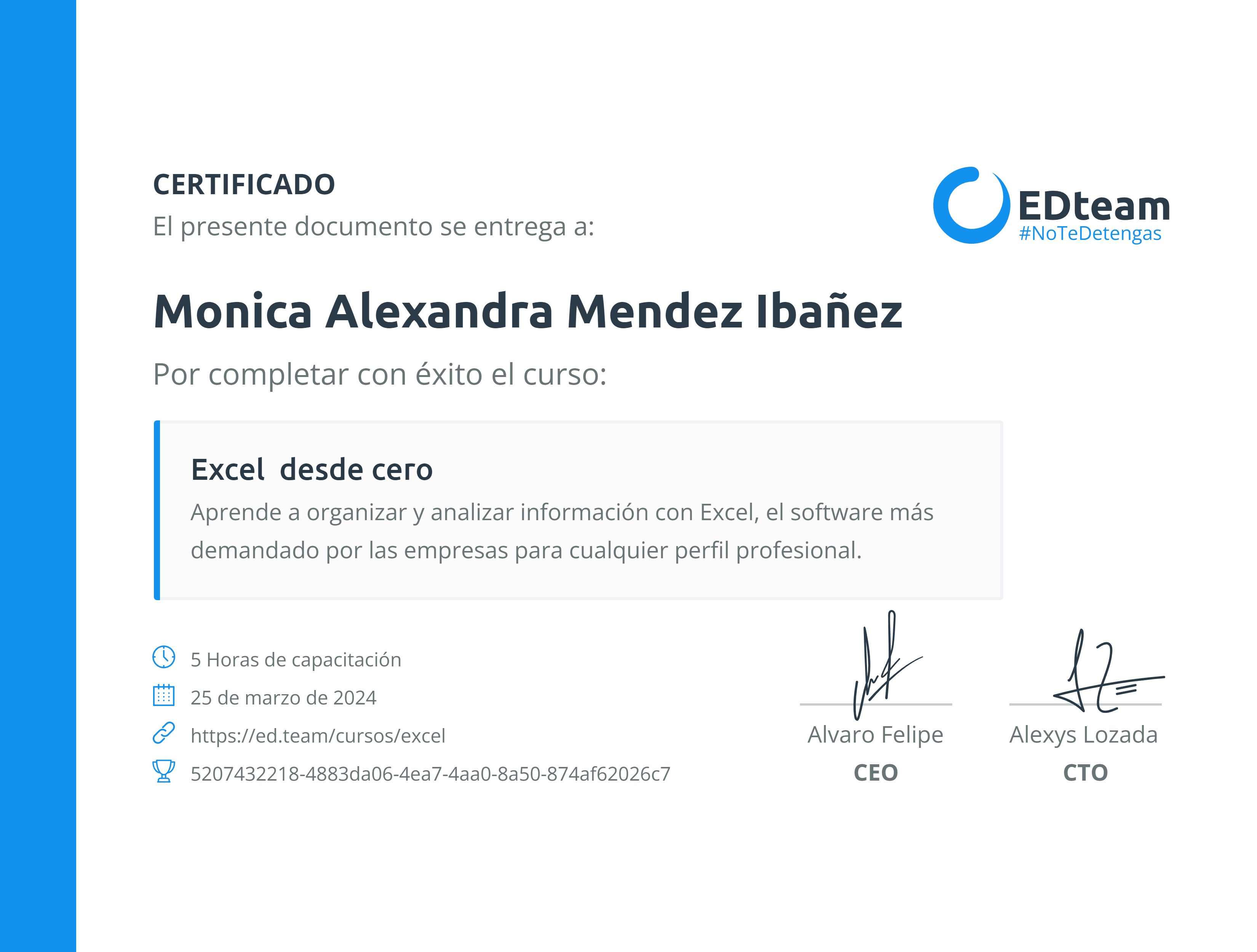 Certificado de curso