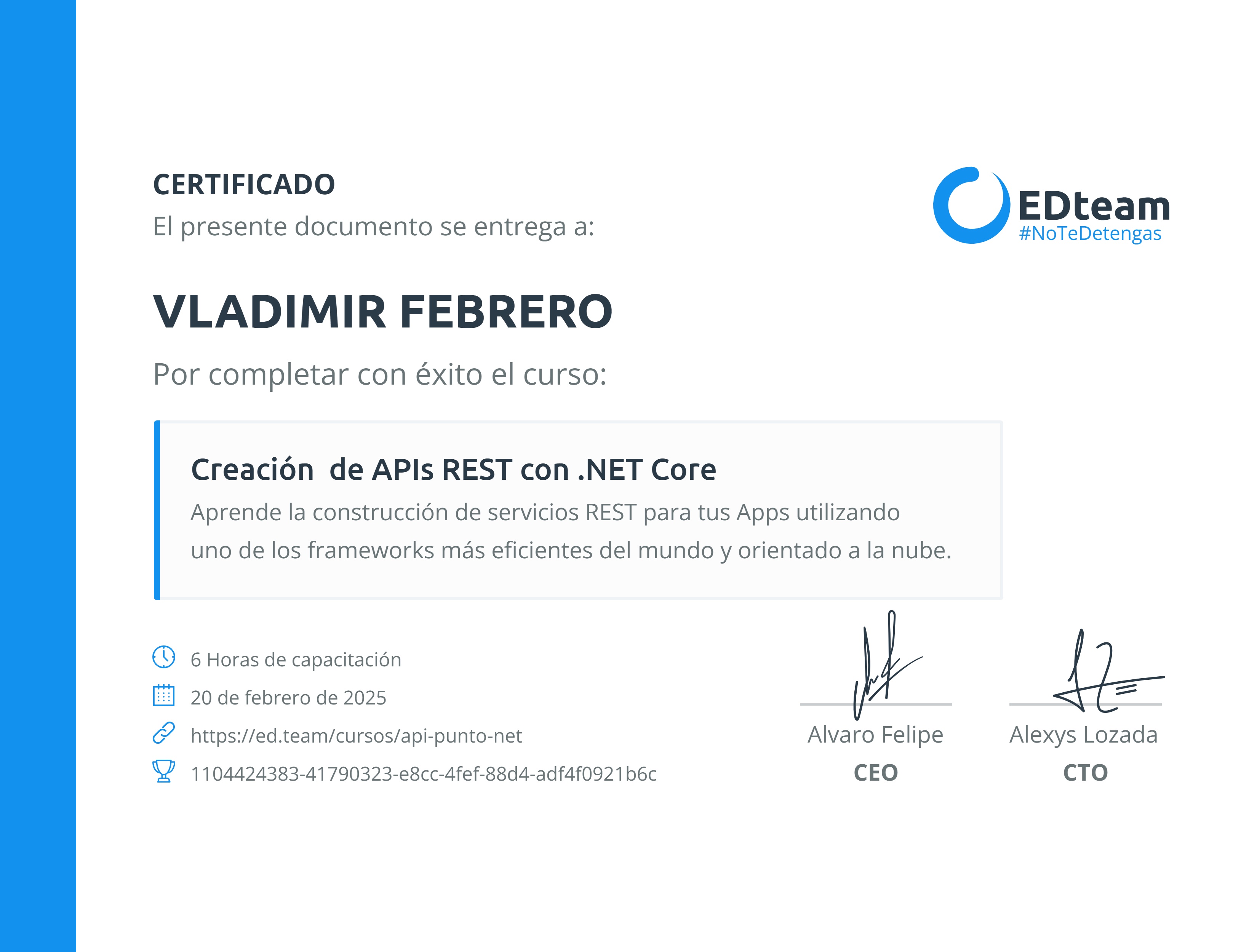 Certificado de curso