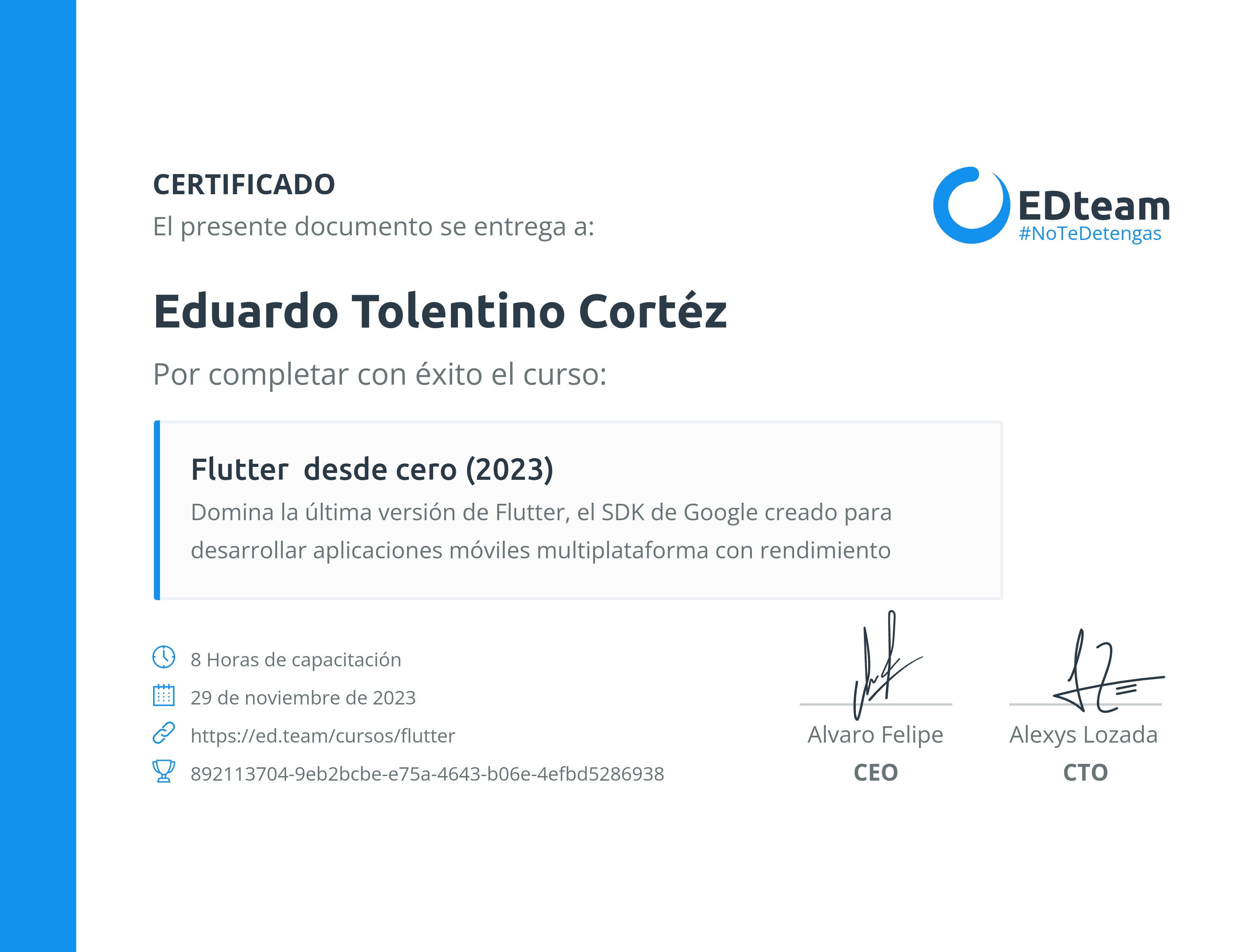 Certificado de curso