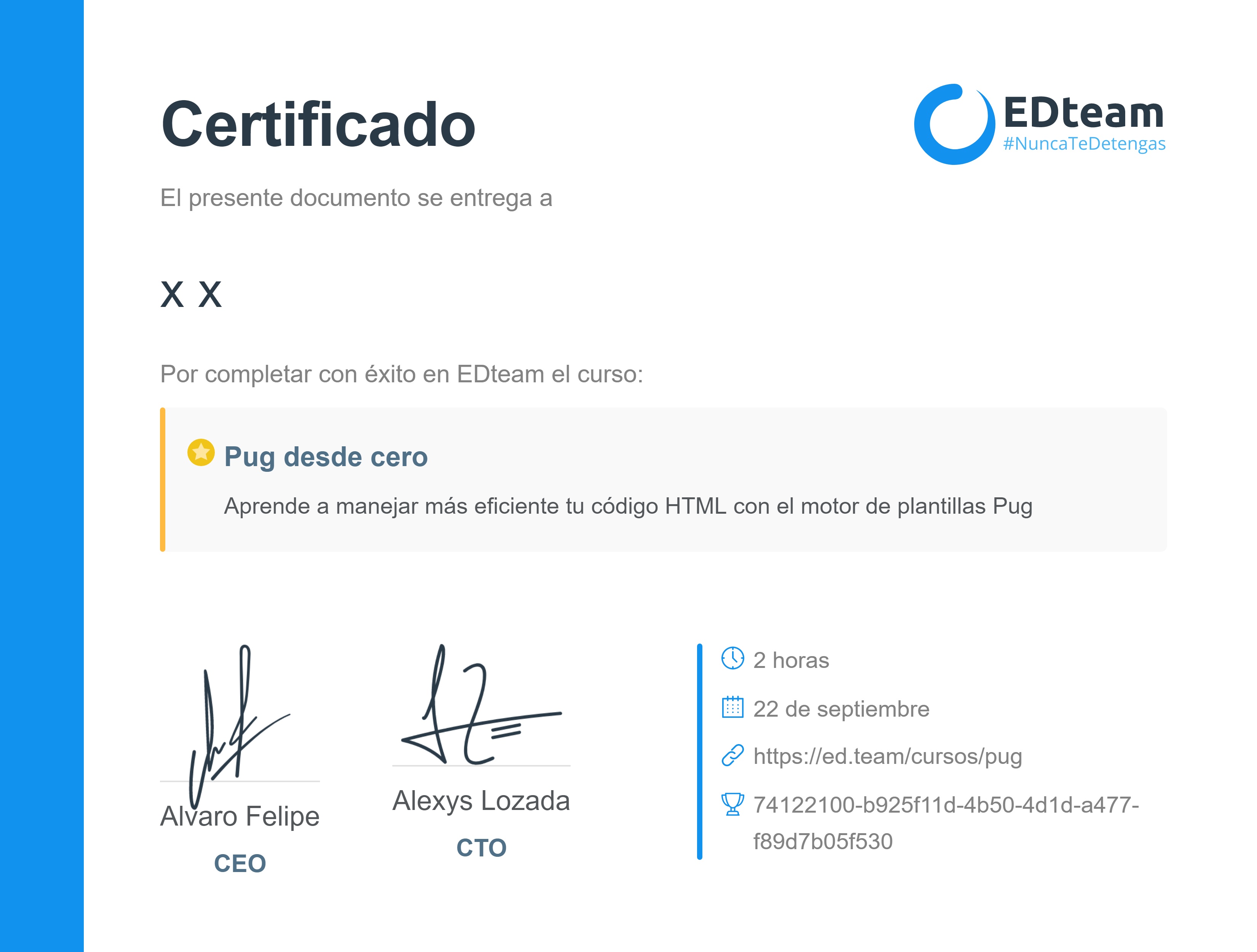 Certificado de curso