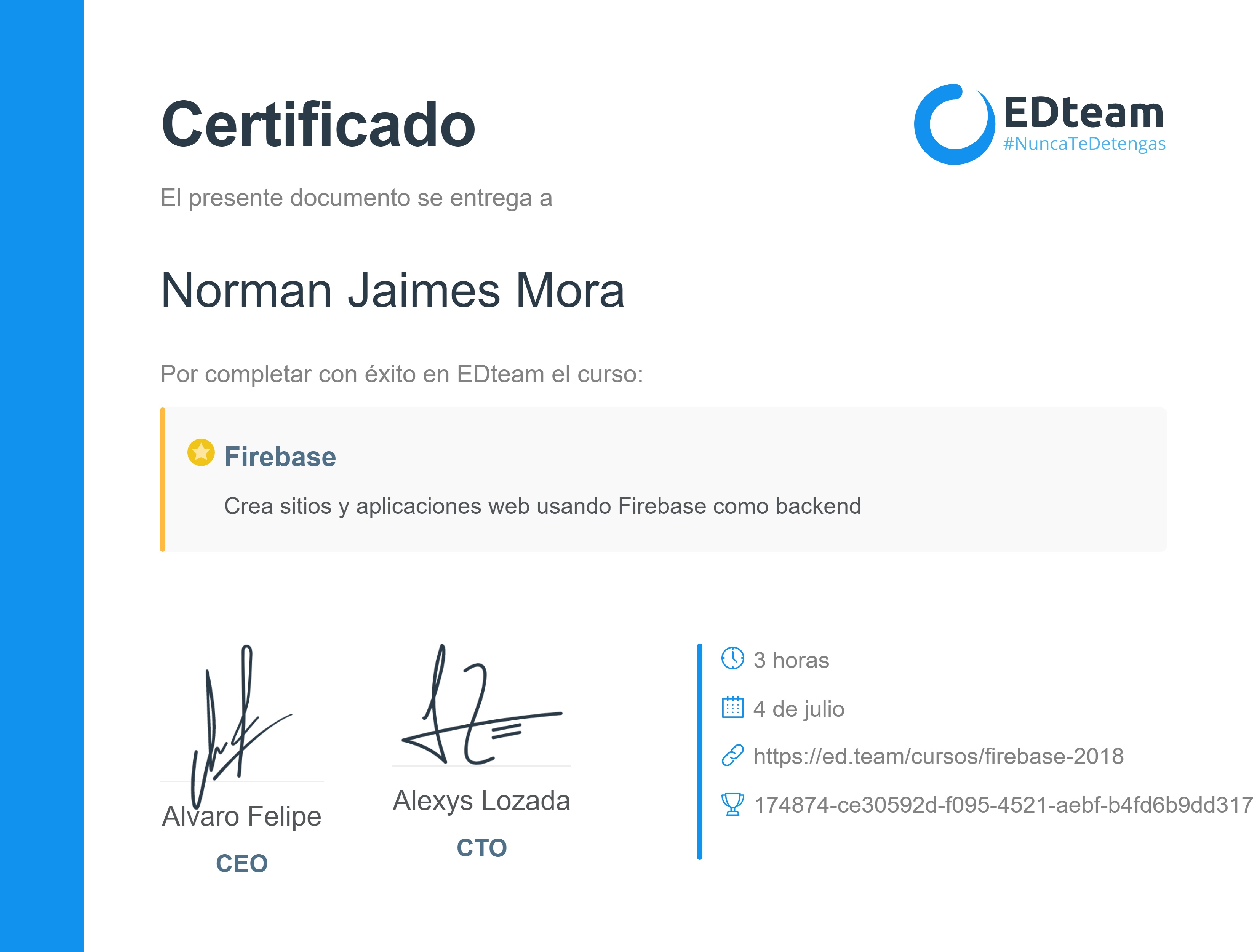 Certificado de curso