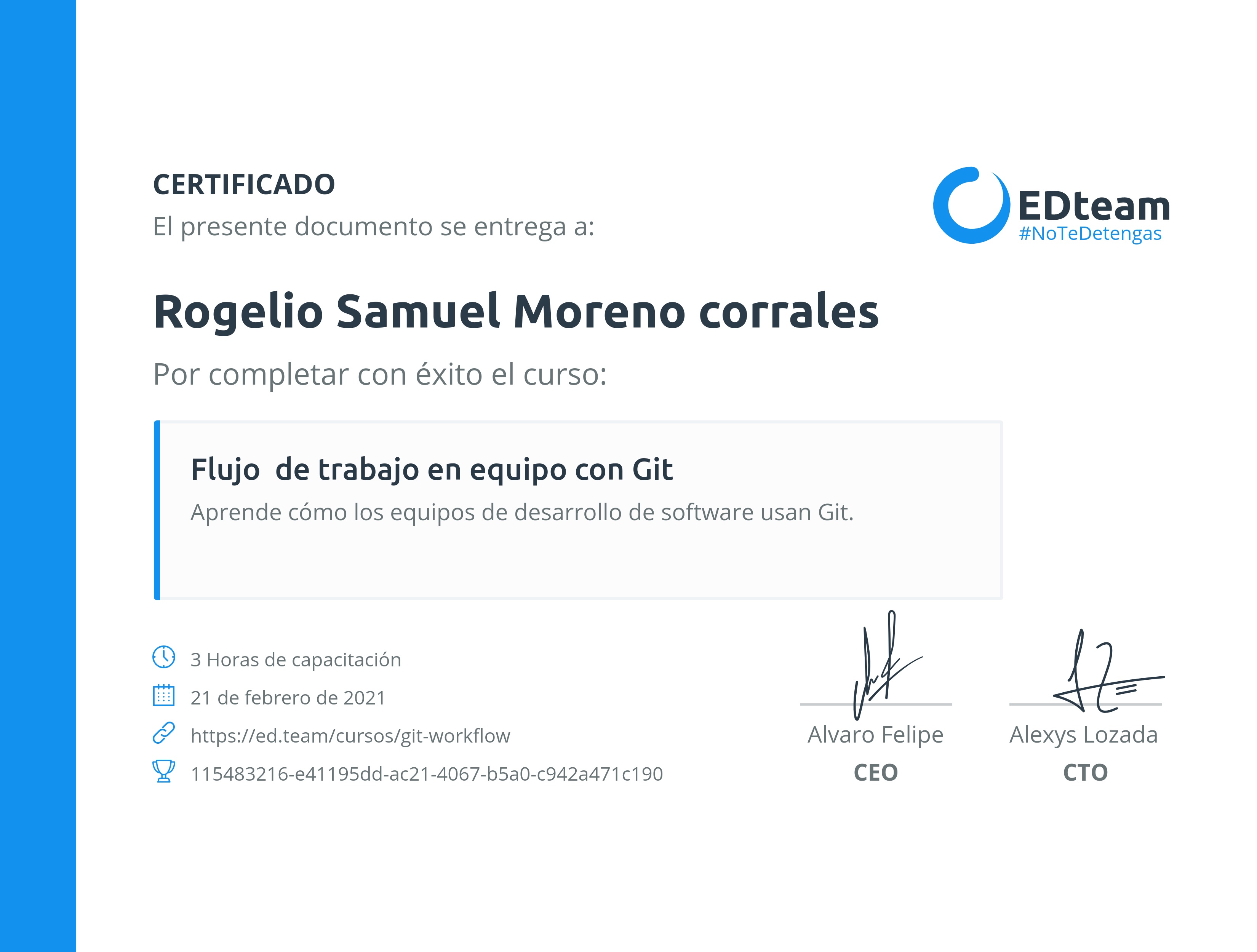 Certificado de curso