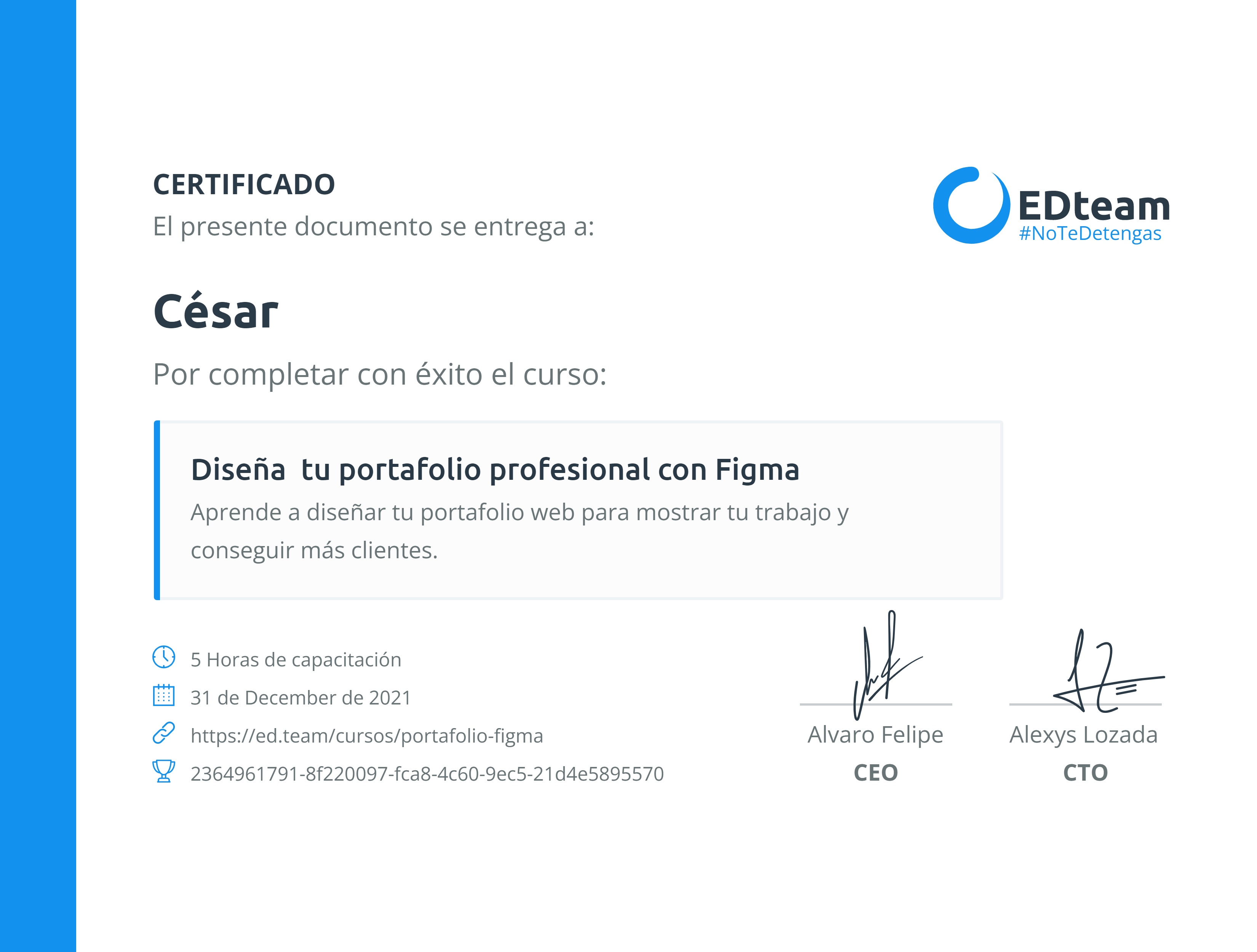 Certificado de curso
