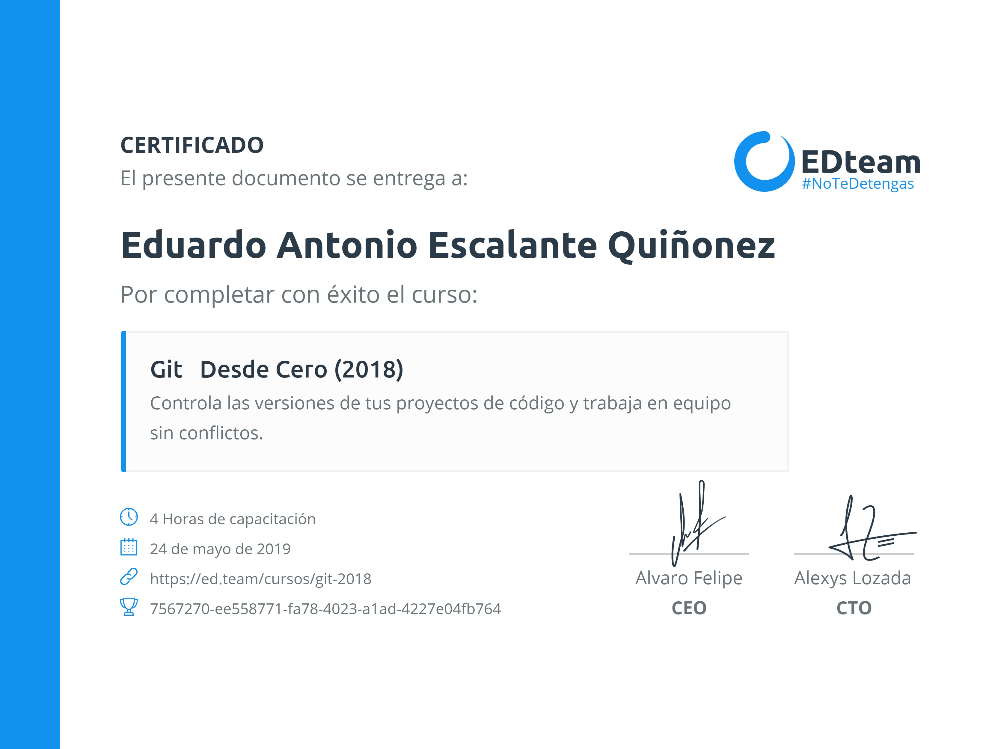 Certificado de curso