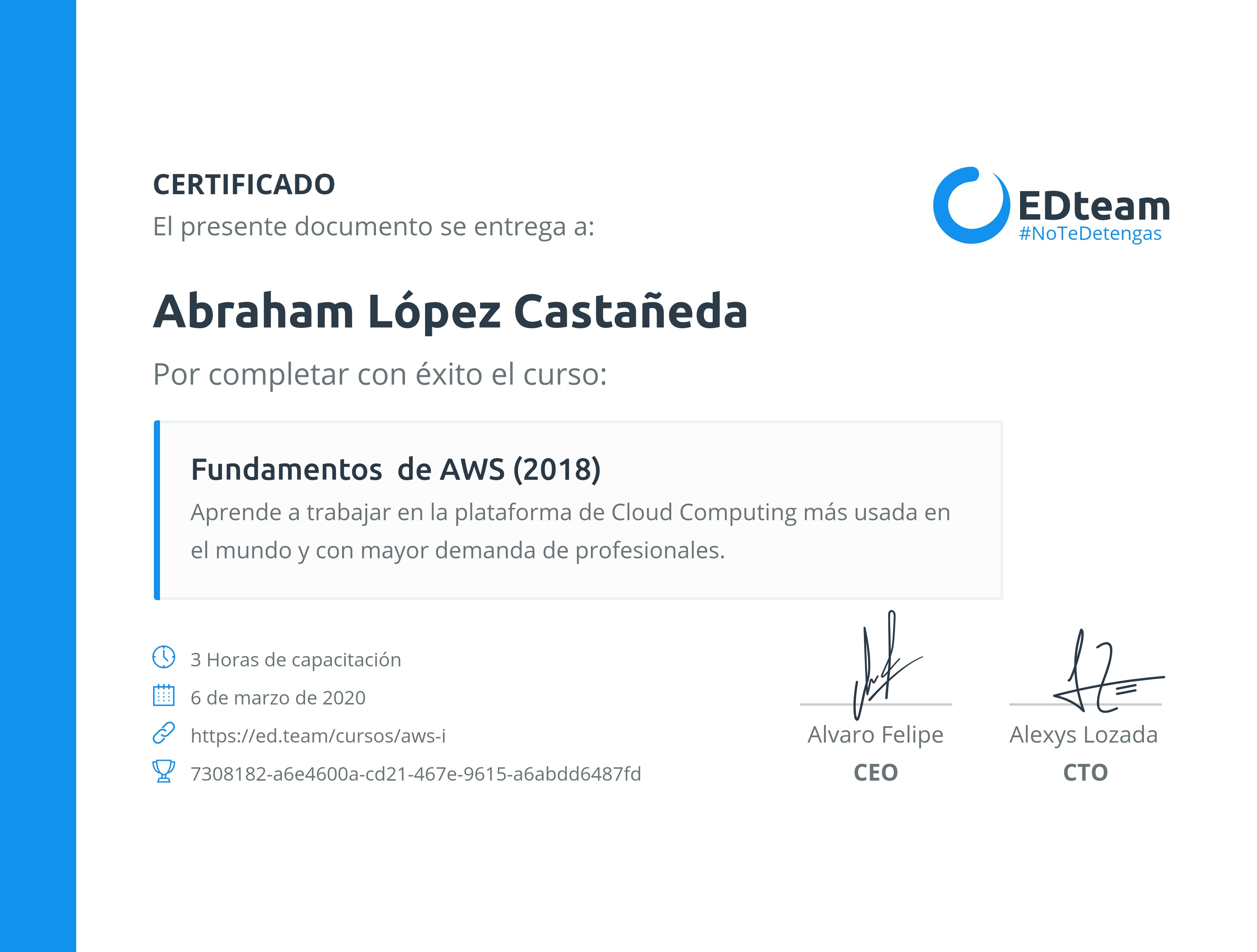 Certificado de curso