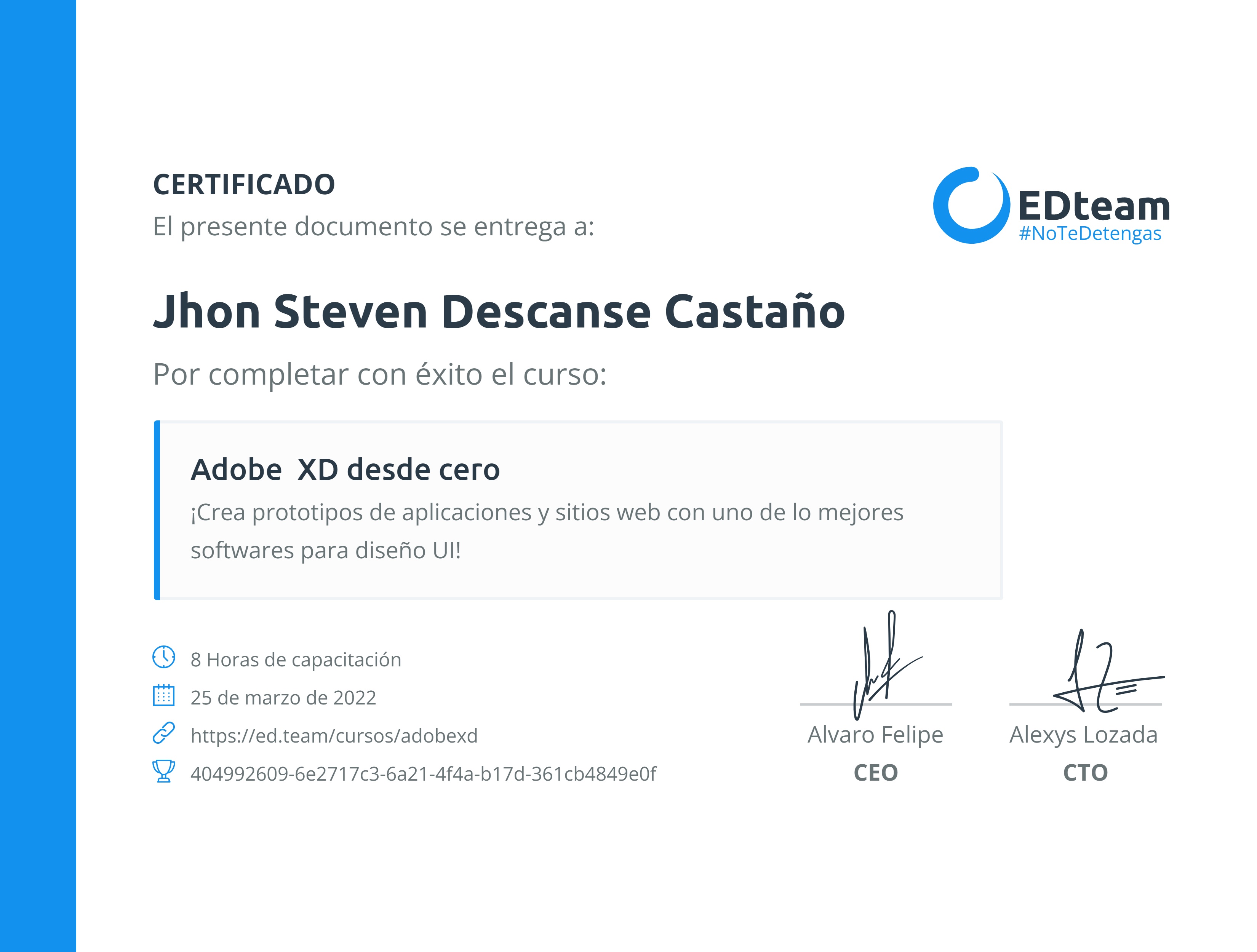 Certificado de curso