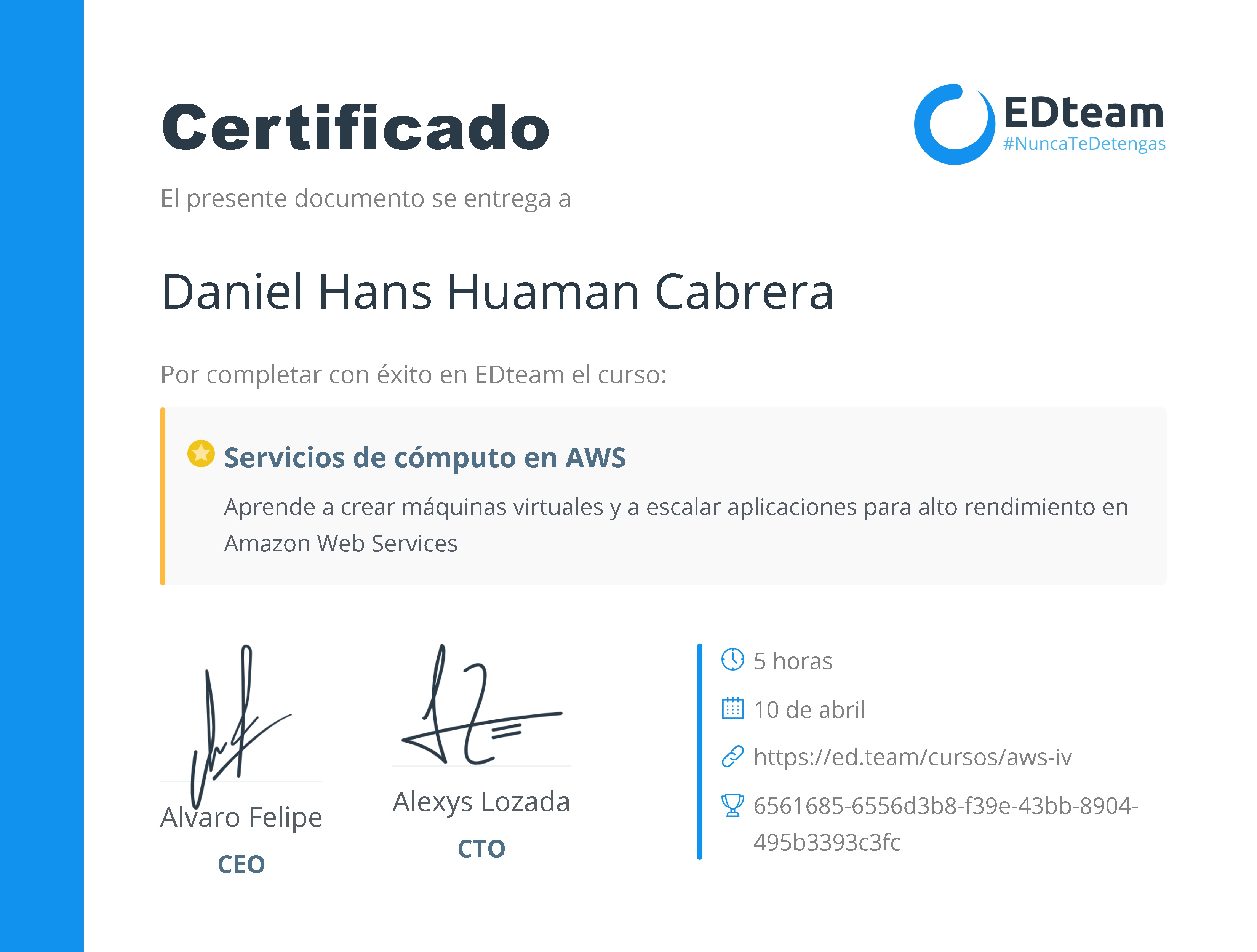 Certificado de curso