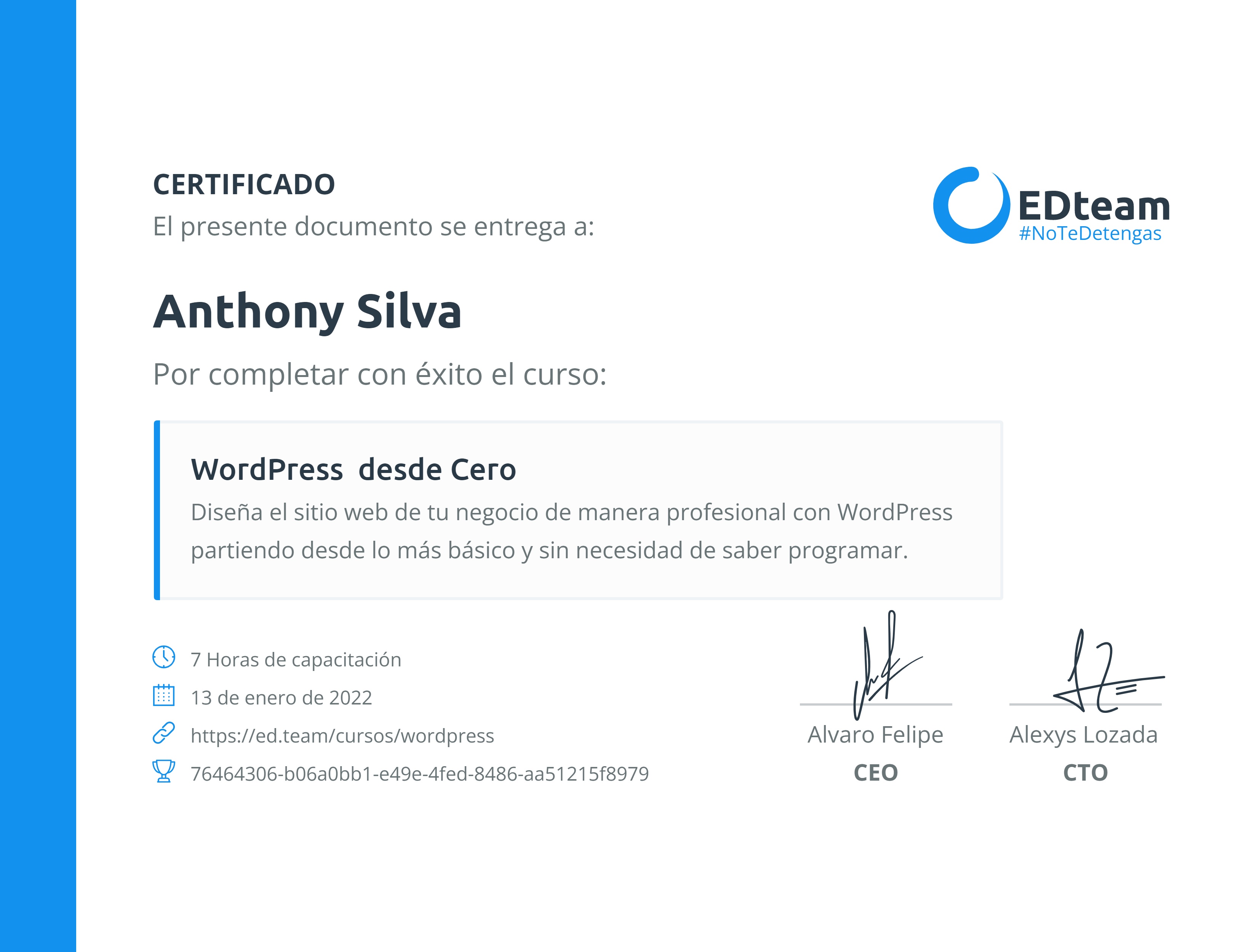 Certificado de curso
