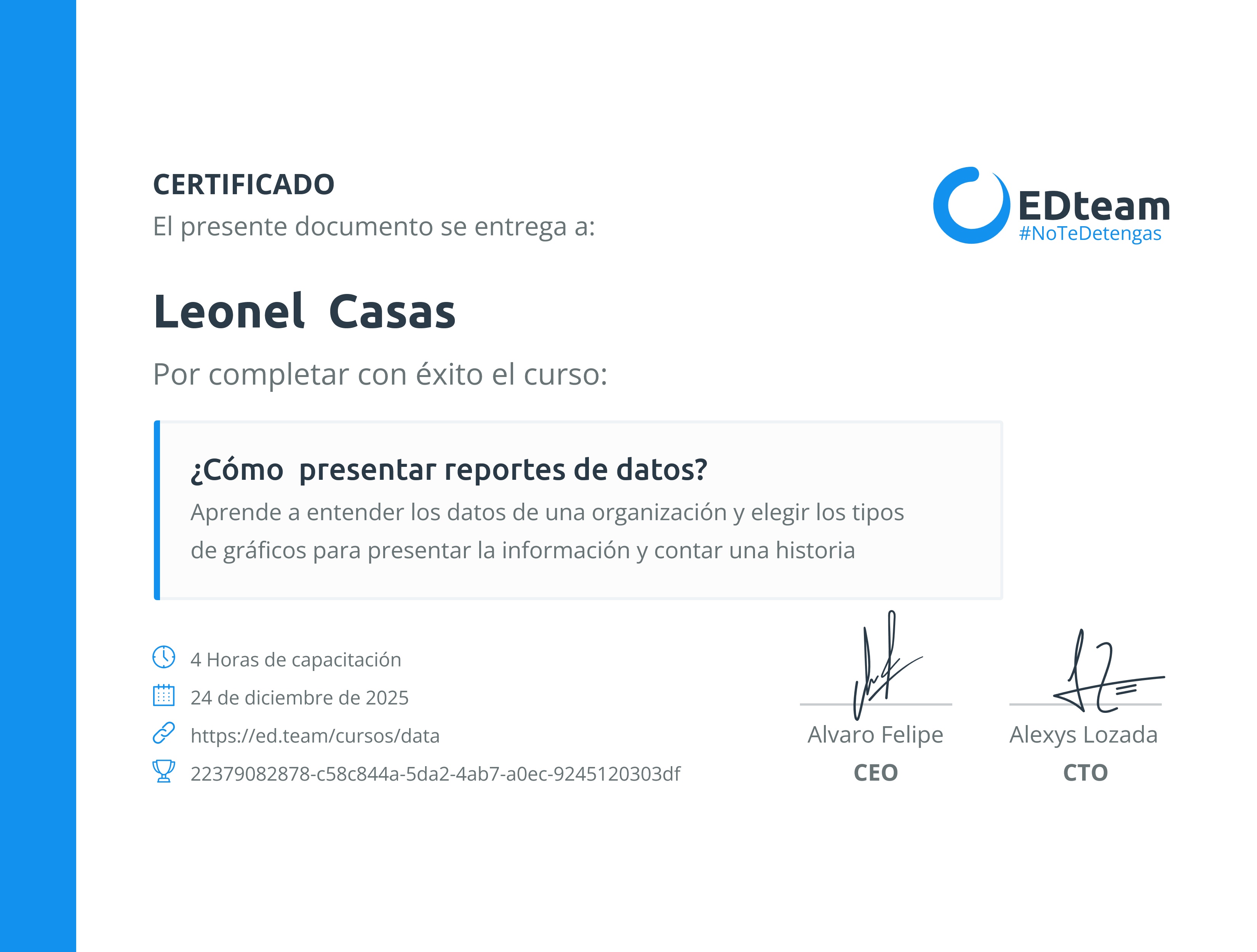 Certificado de curso