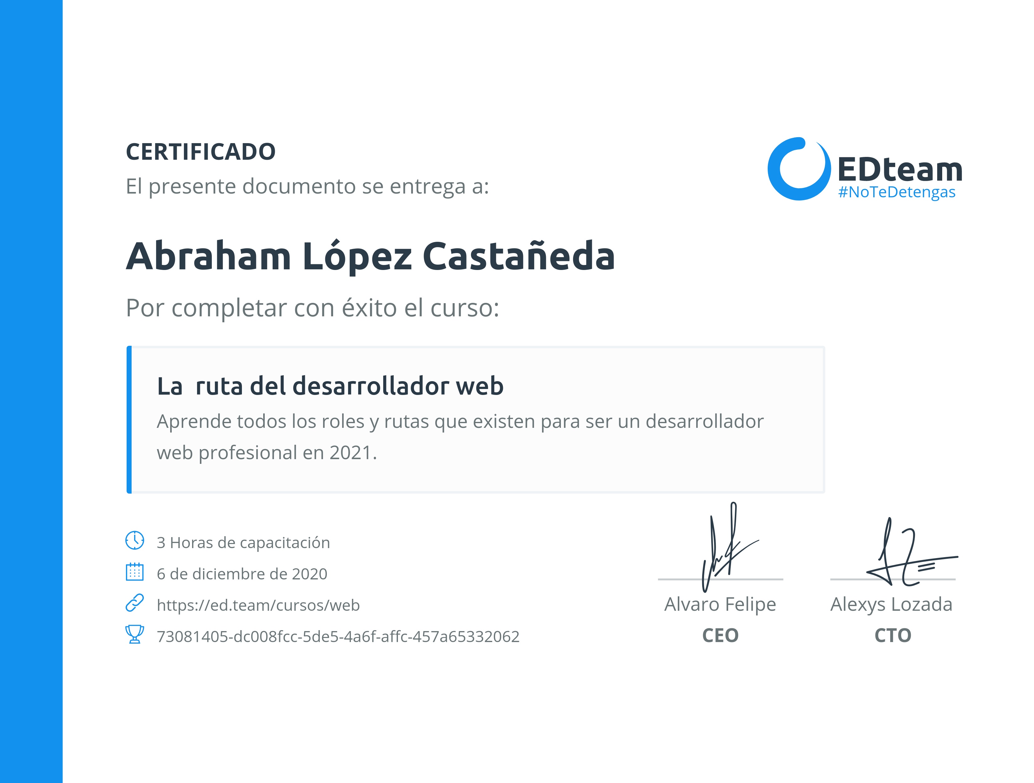 Certificado de curso