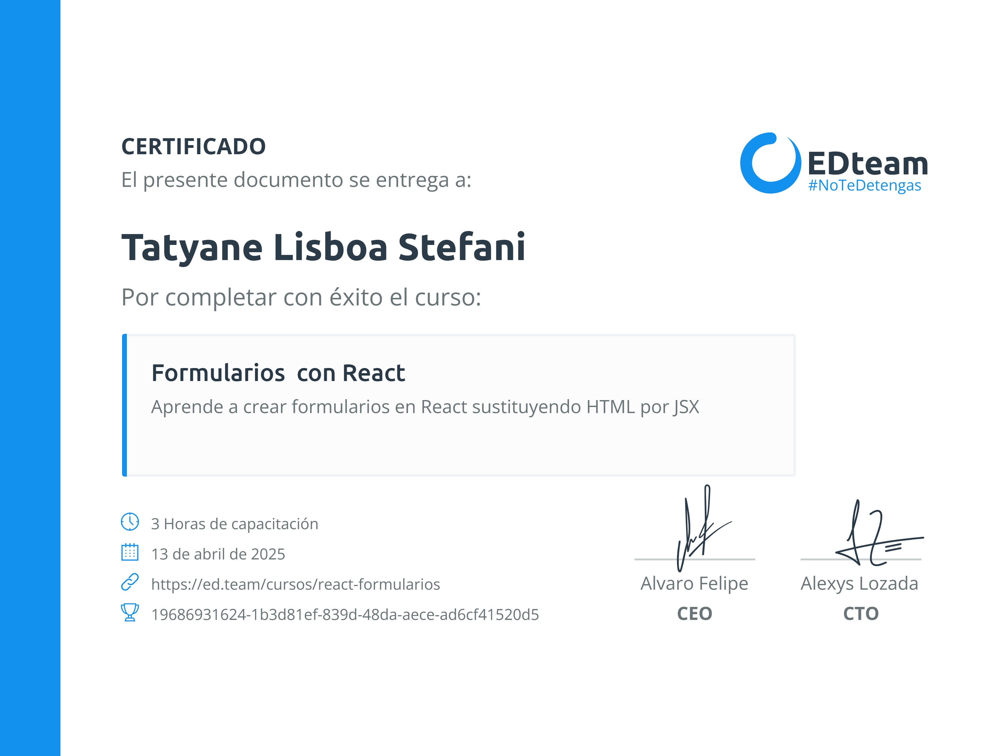 Certificado de curso