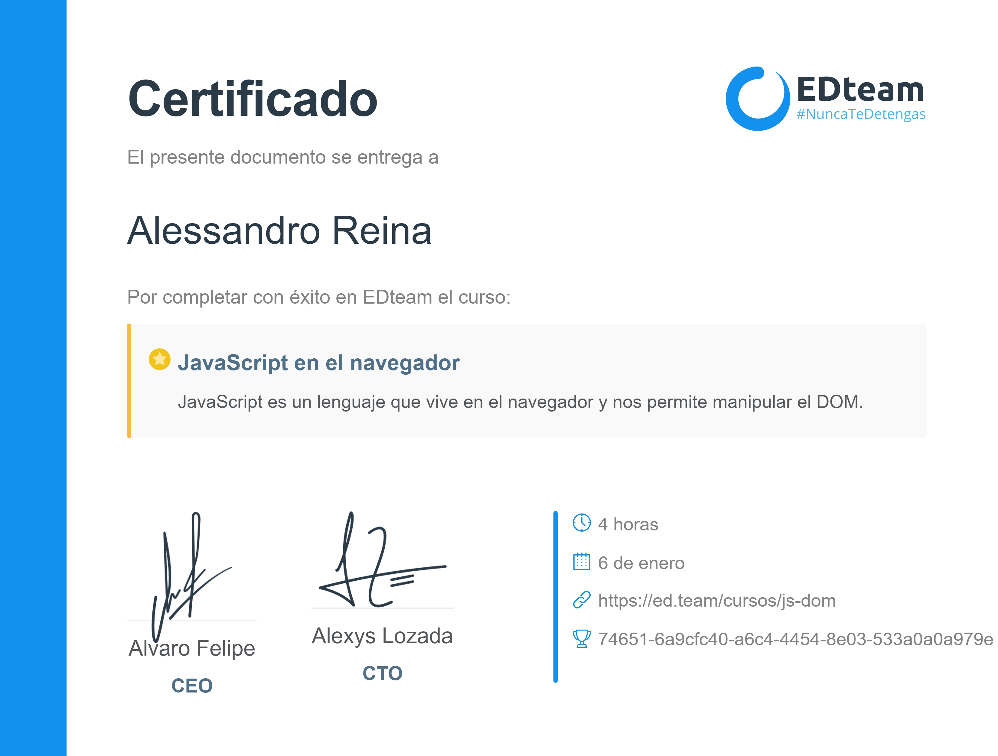 Certificado de curso