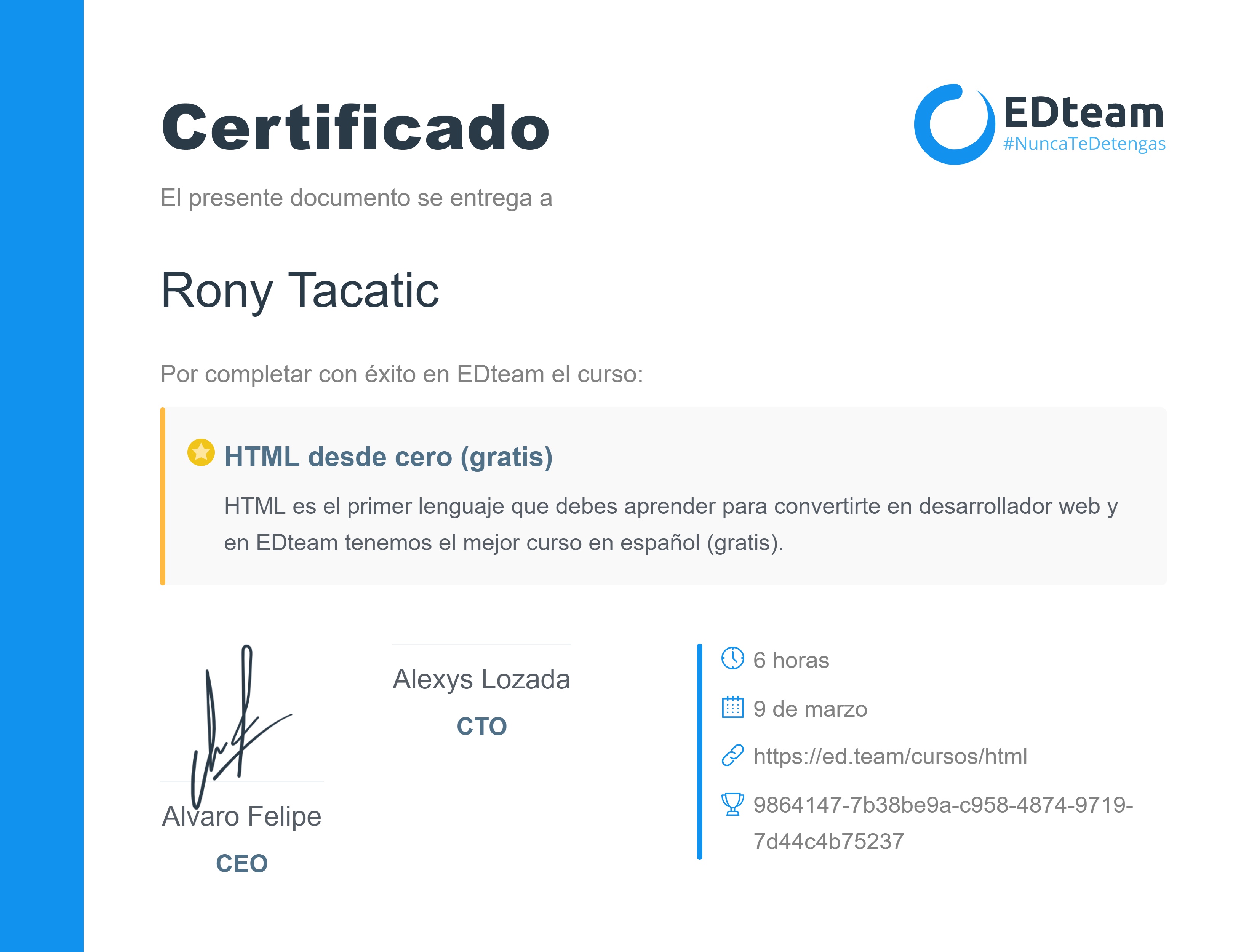 Certificado
