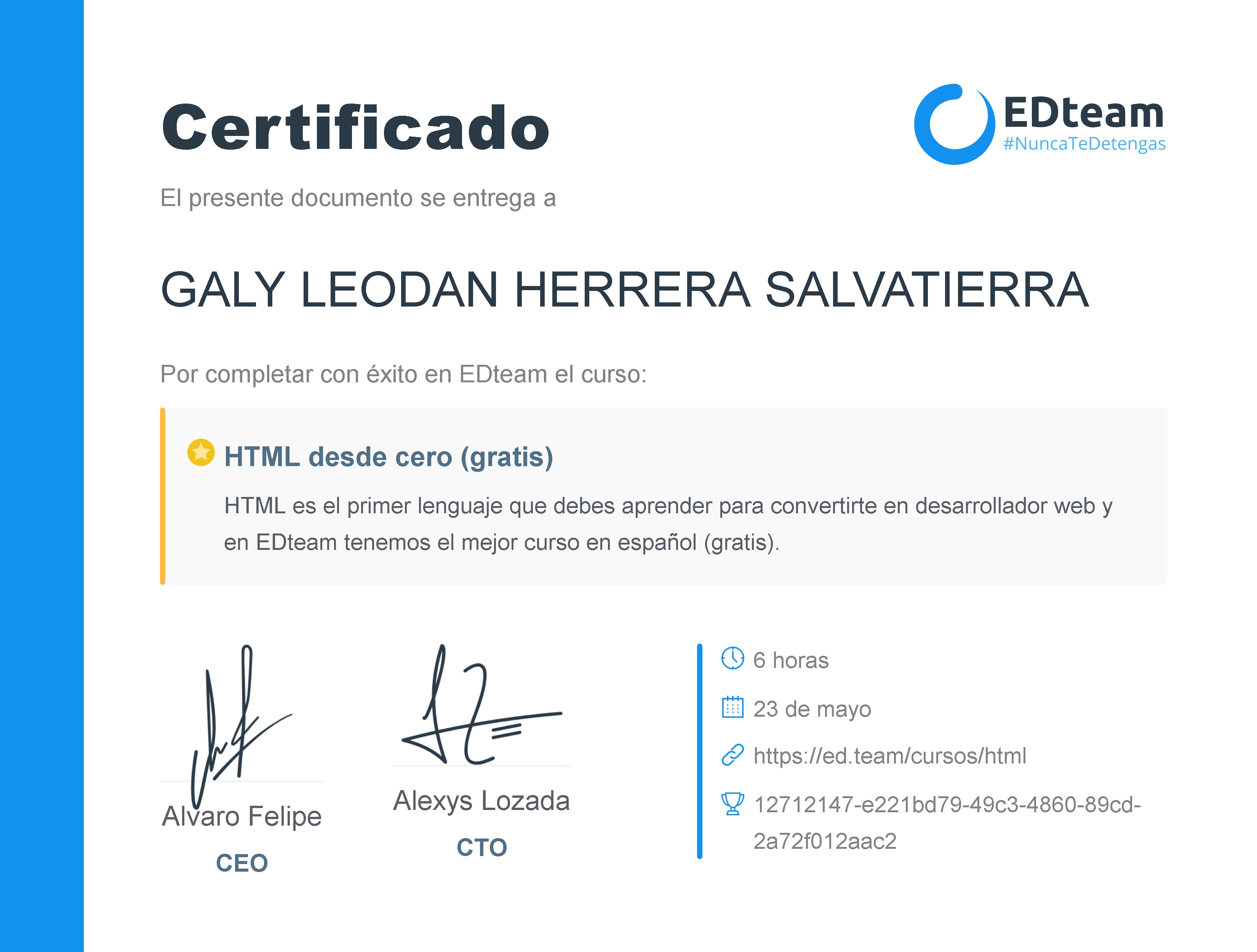 Certificado