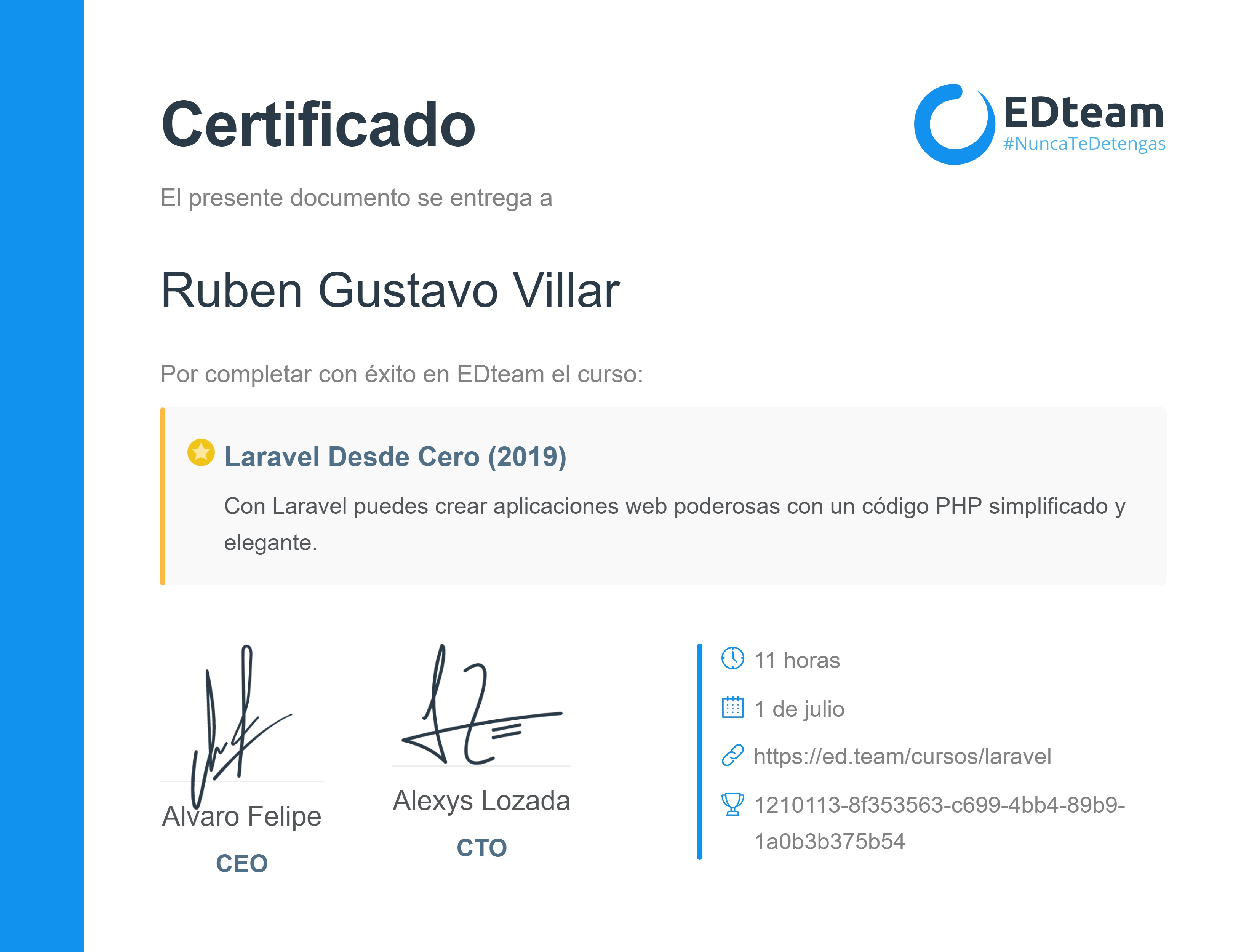 Certificado de curso