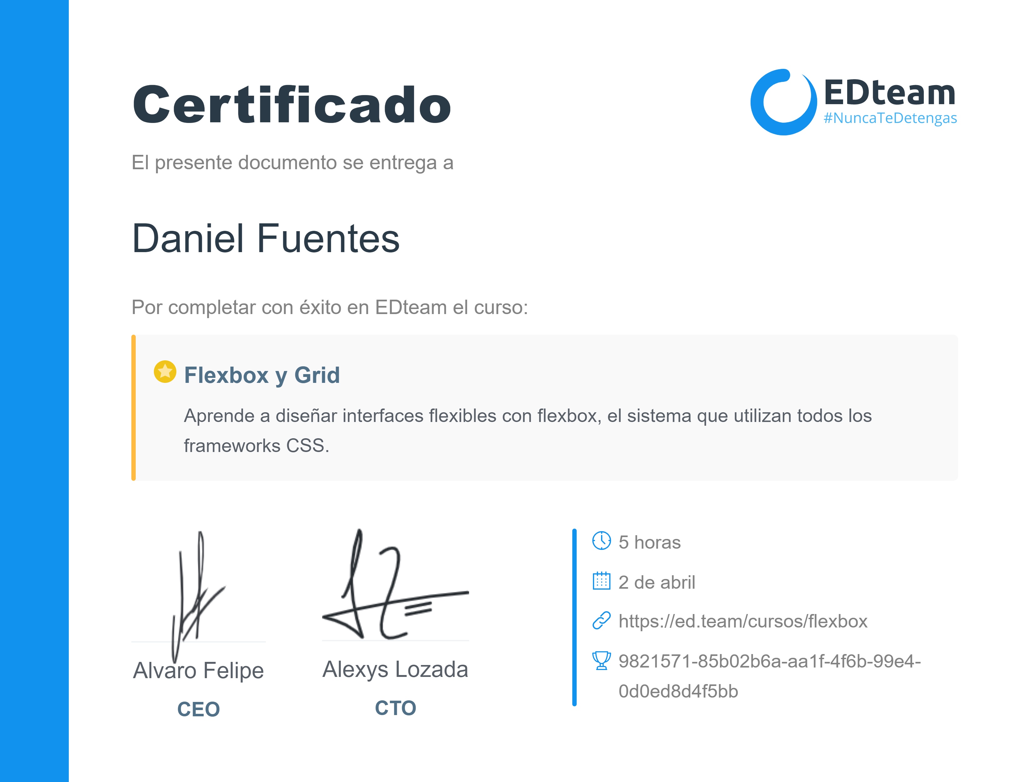 Certificado de curso