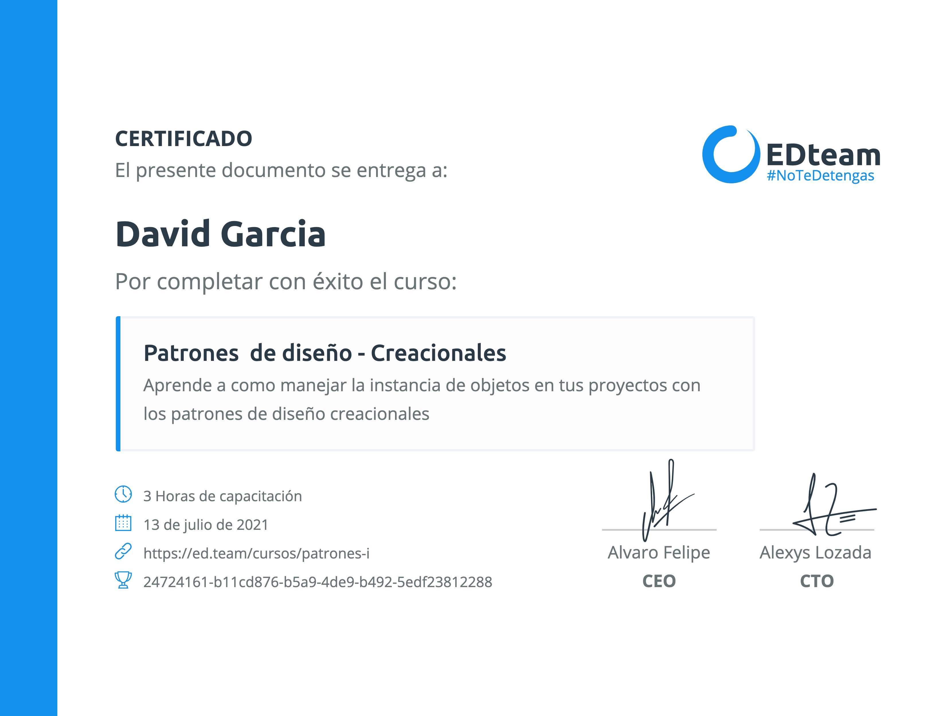Certificado de curso