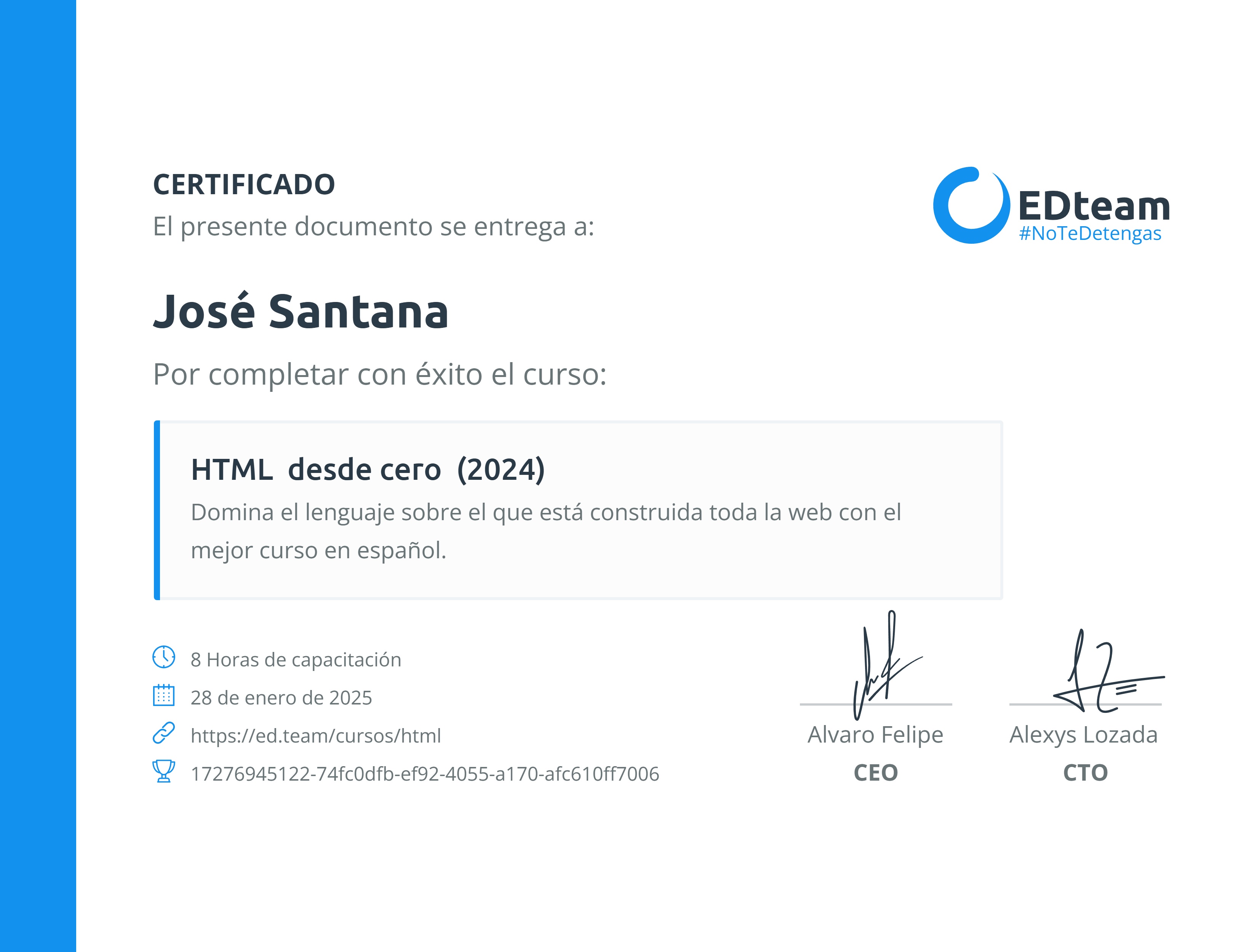 Certificado de curso