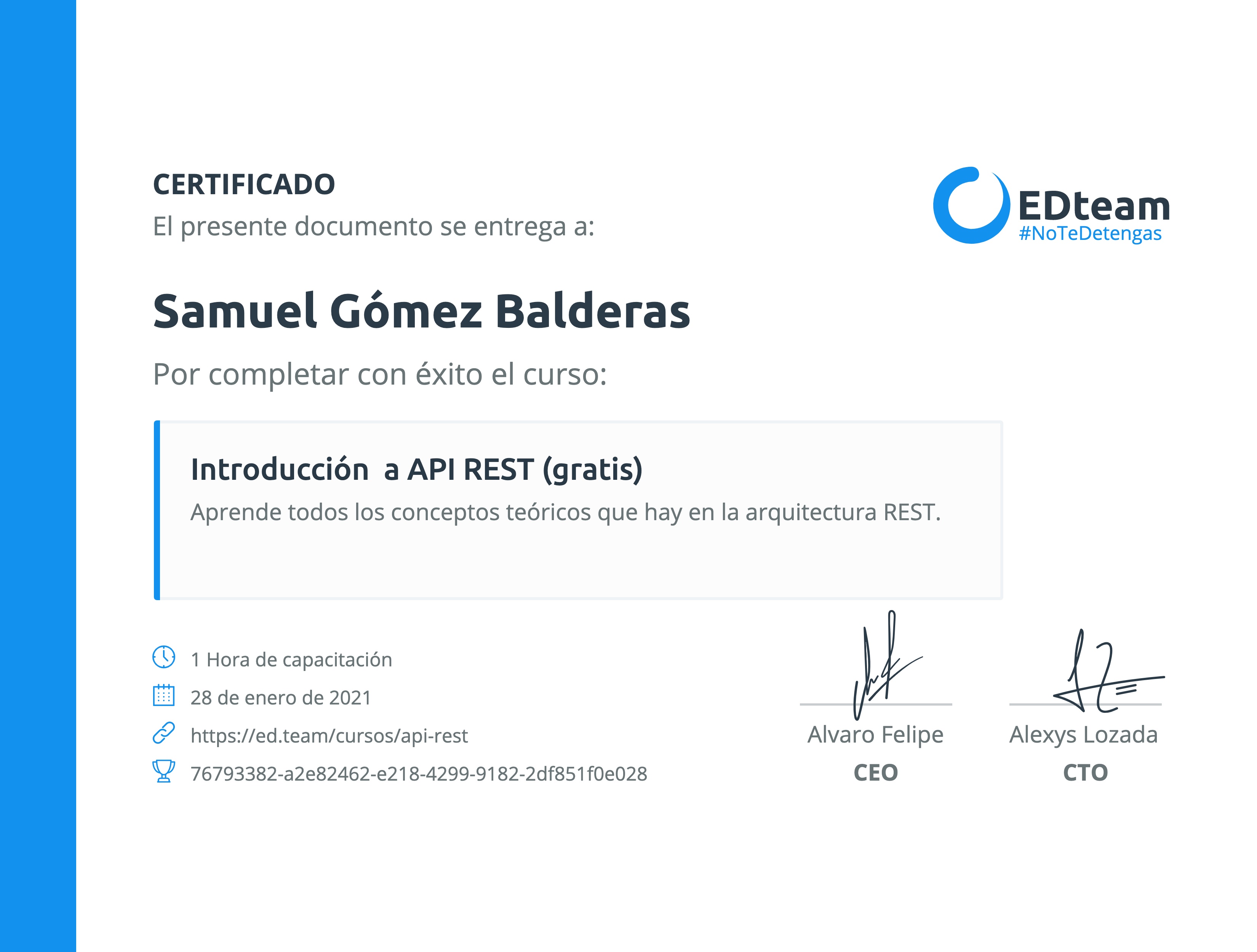 Certificado de curso