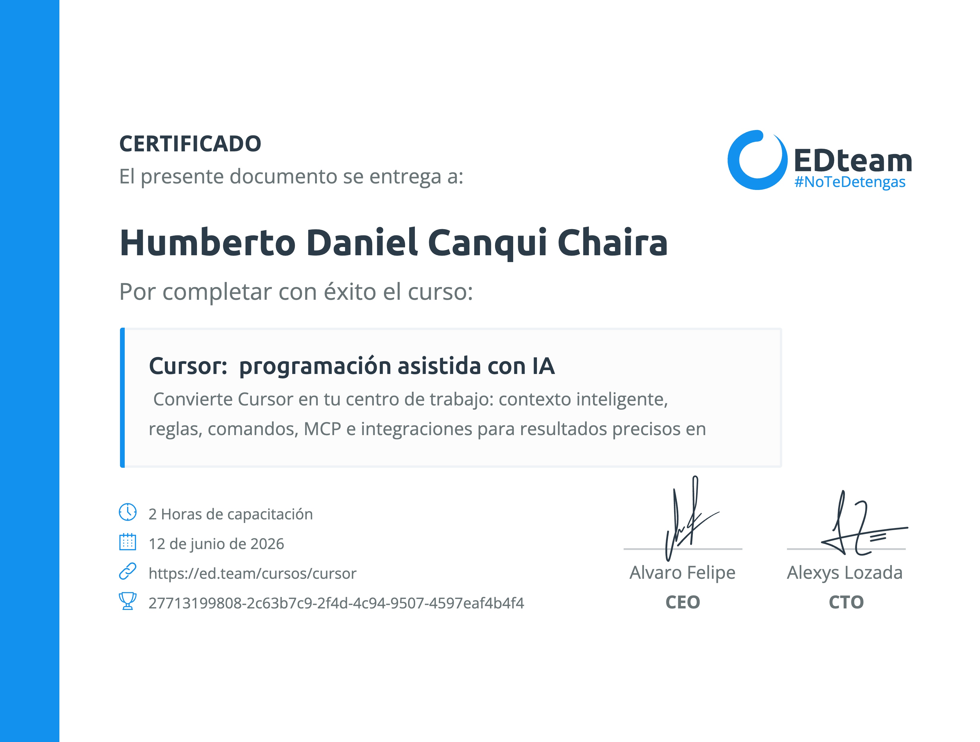 Certificado de curso