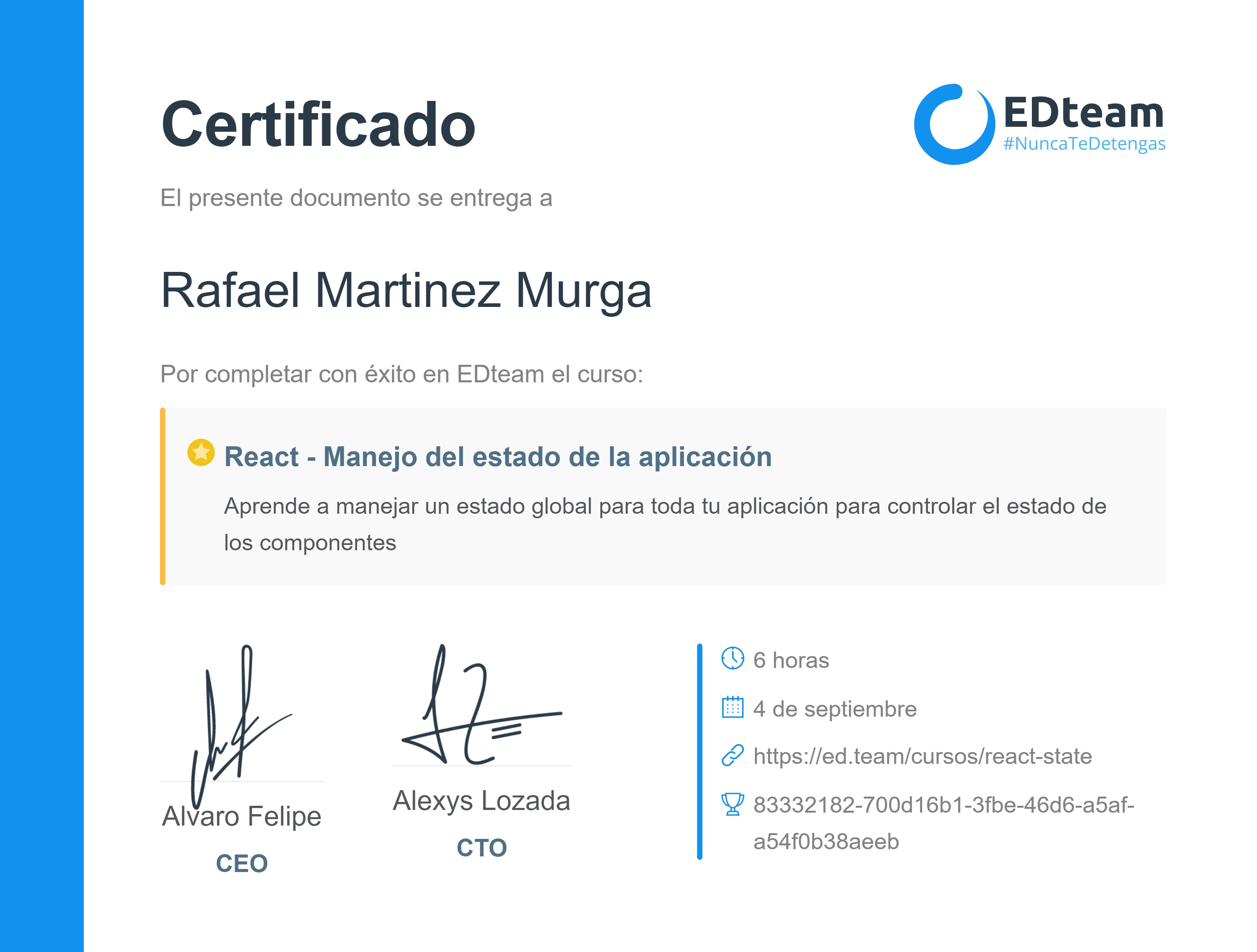 Certificado de curso