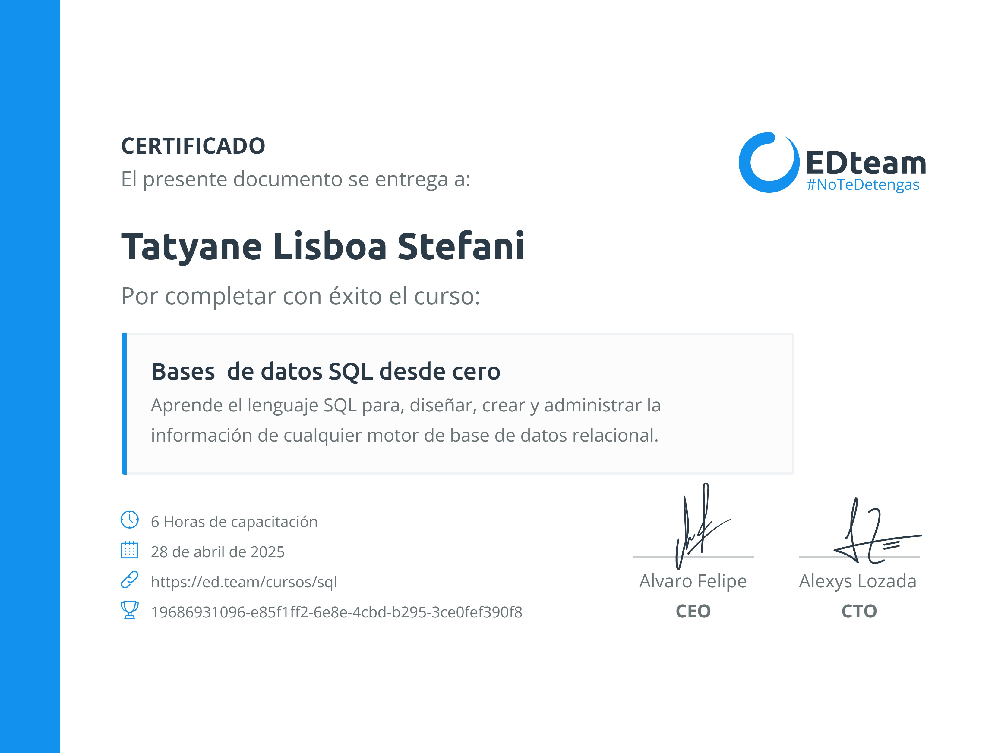 Certificado de curso
