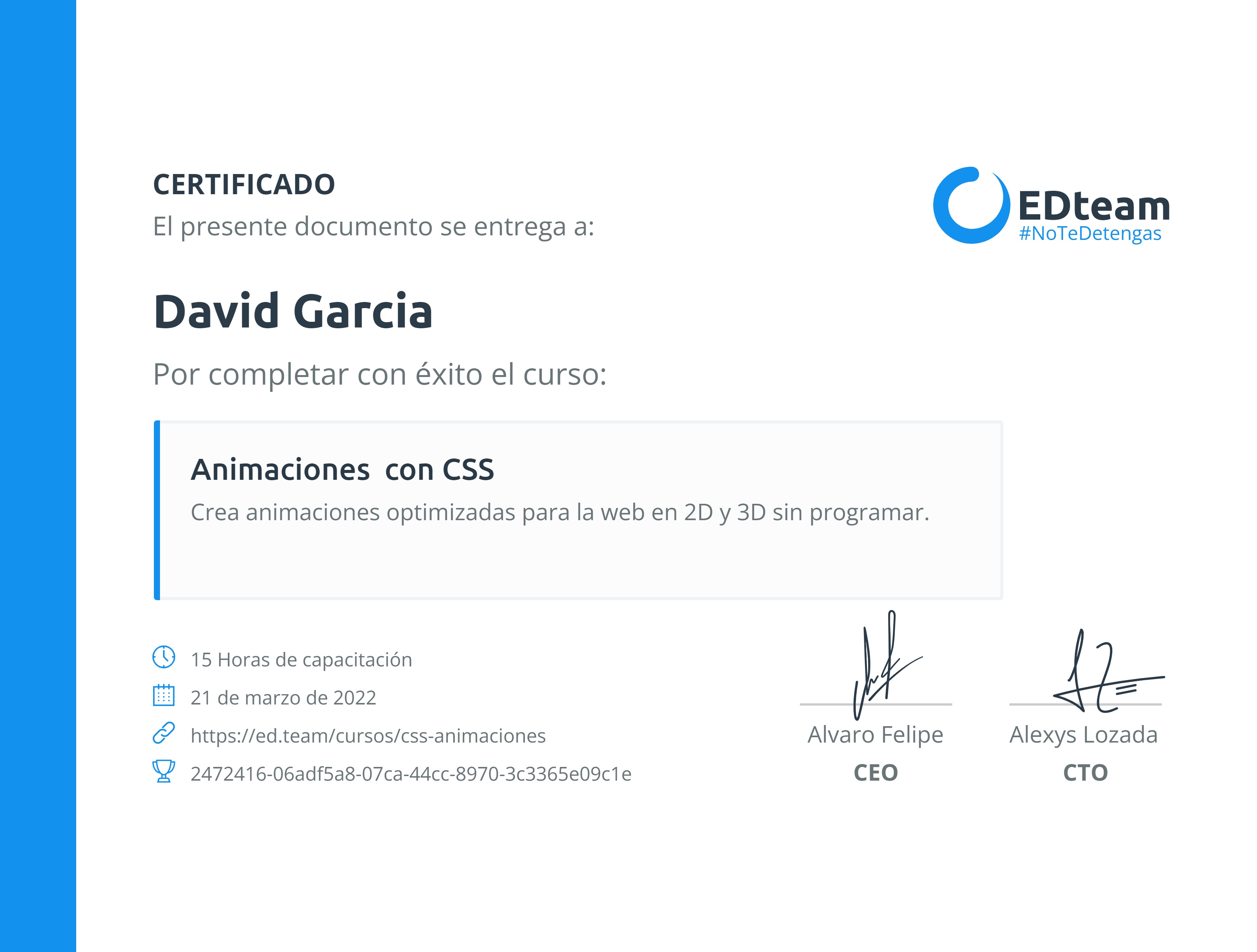 Certificado de curso