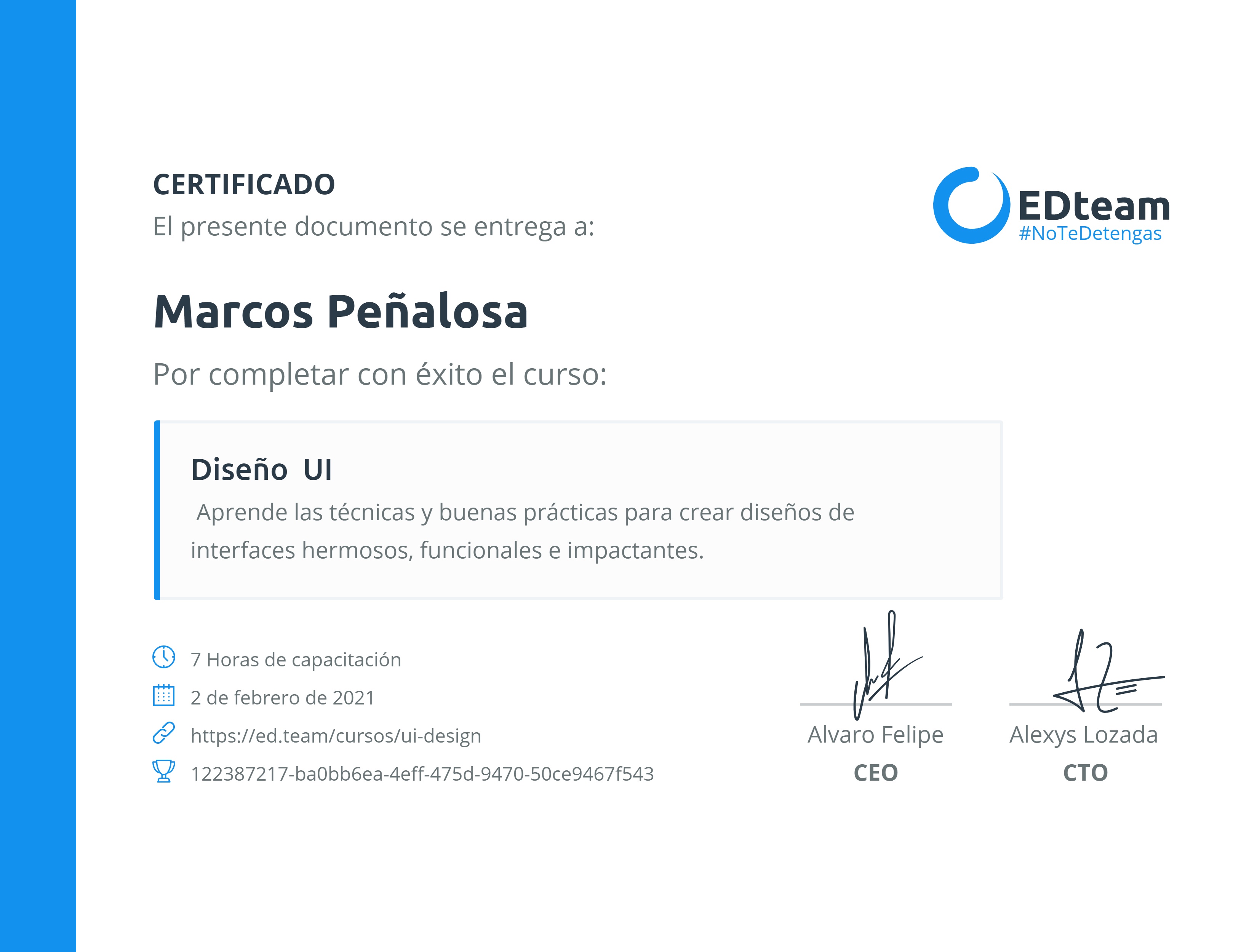 Certificado de curso