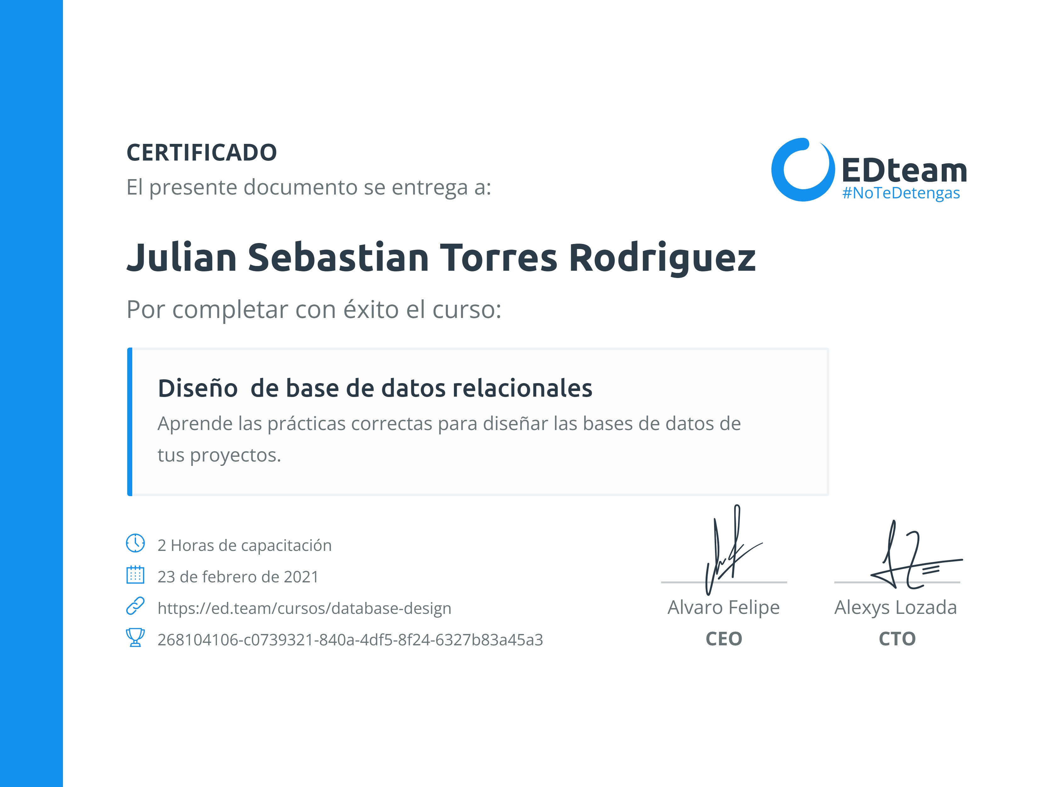Certificado de curso
