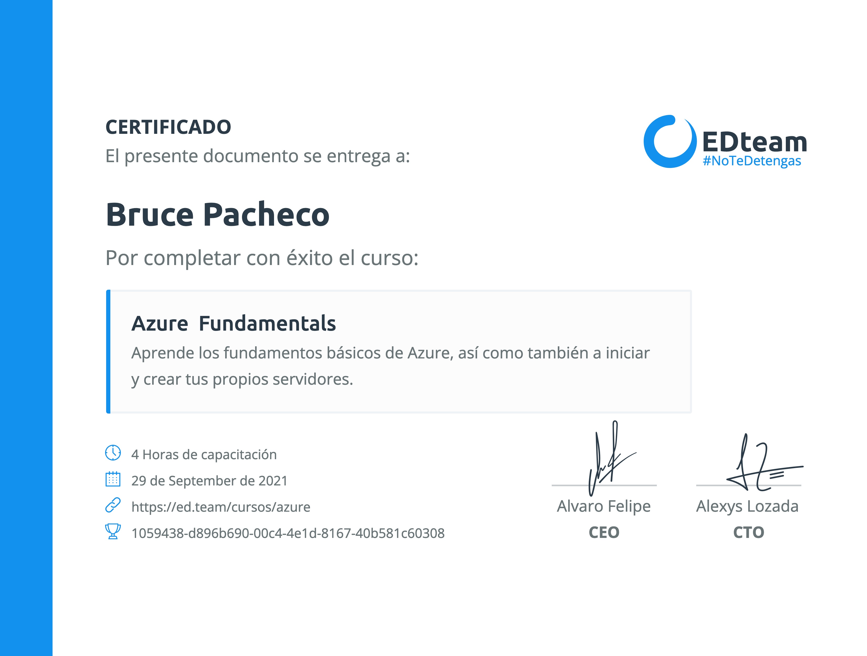 Certificado de curso