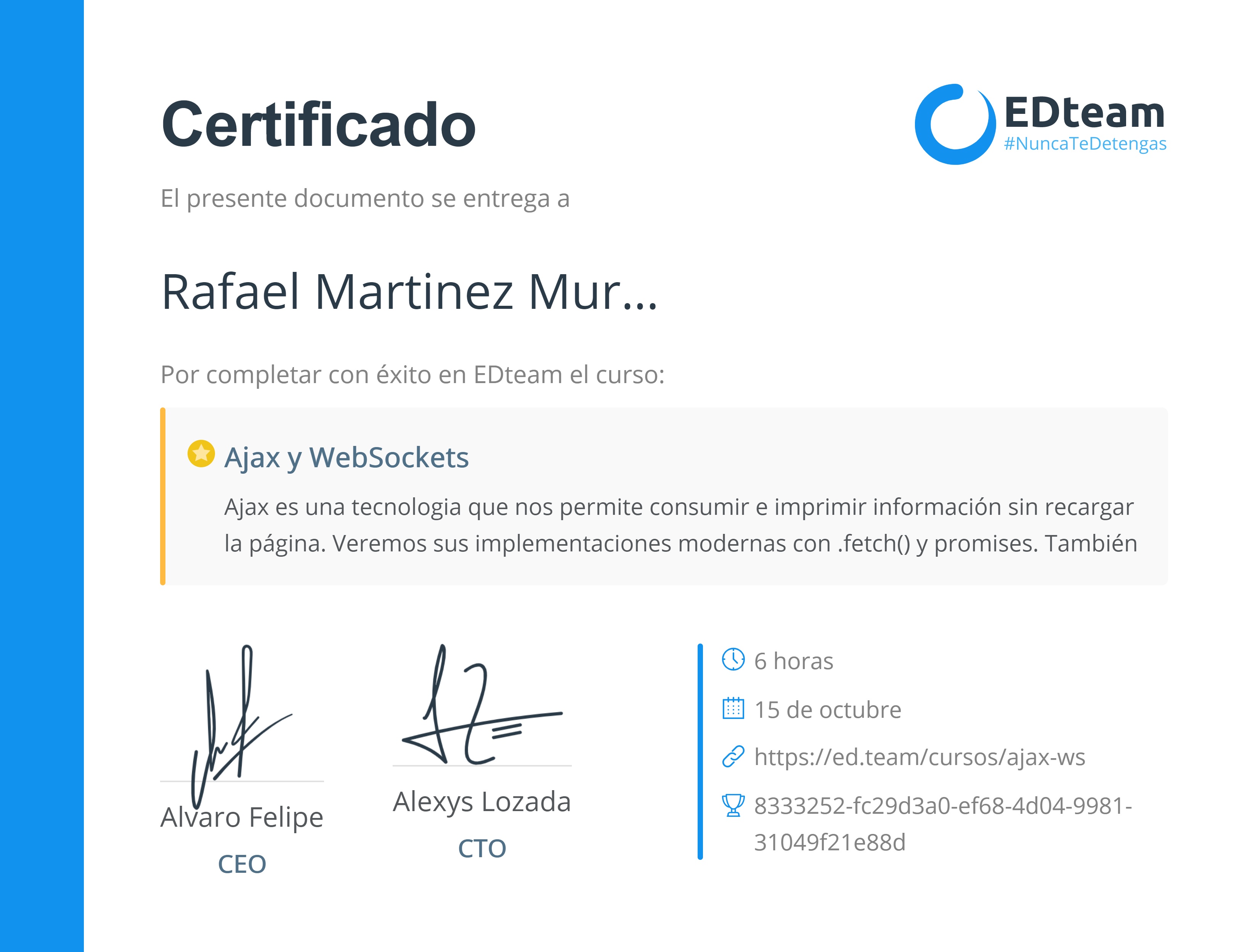 Certificado de curso