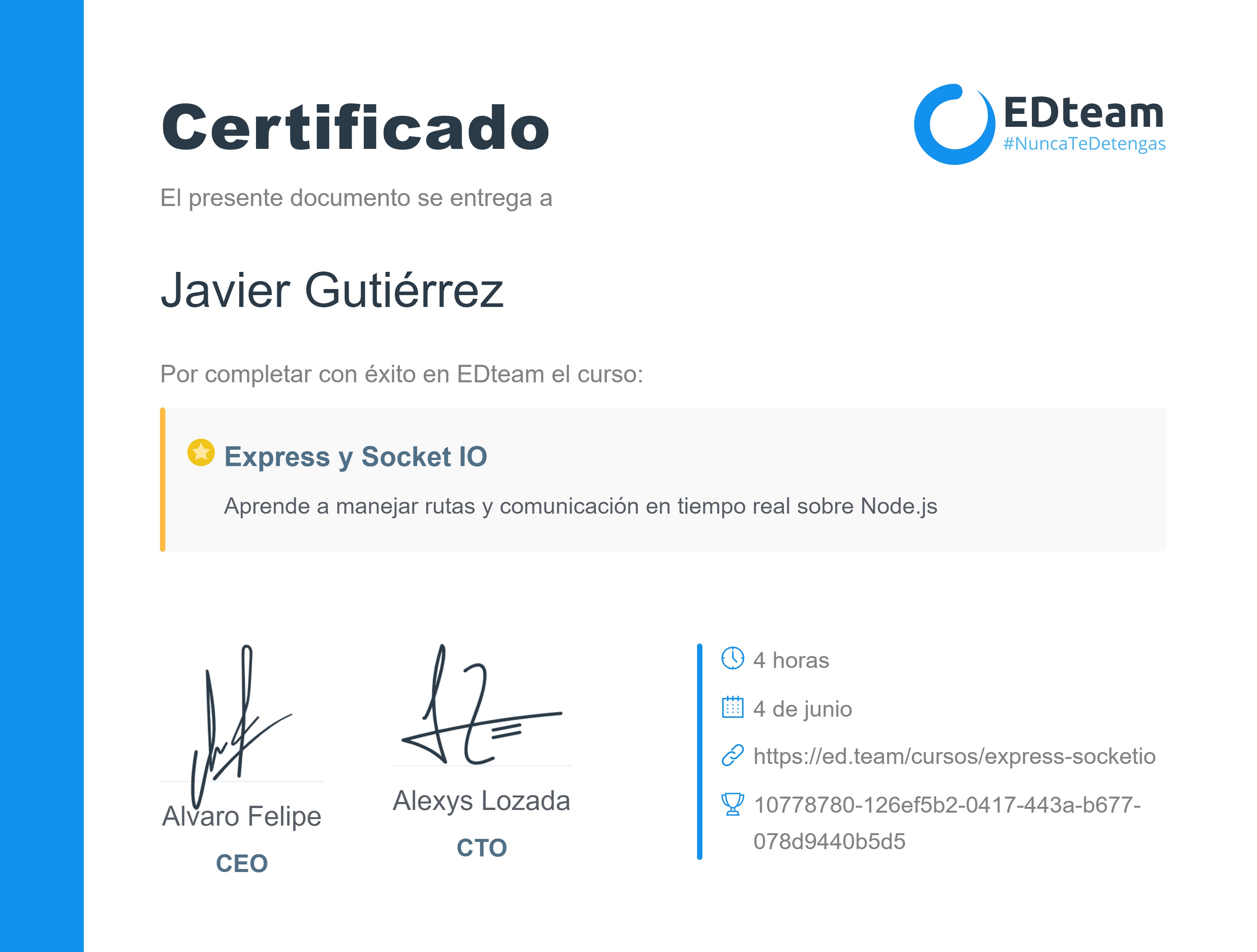 Certificado de curso