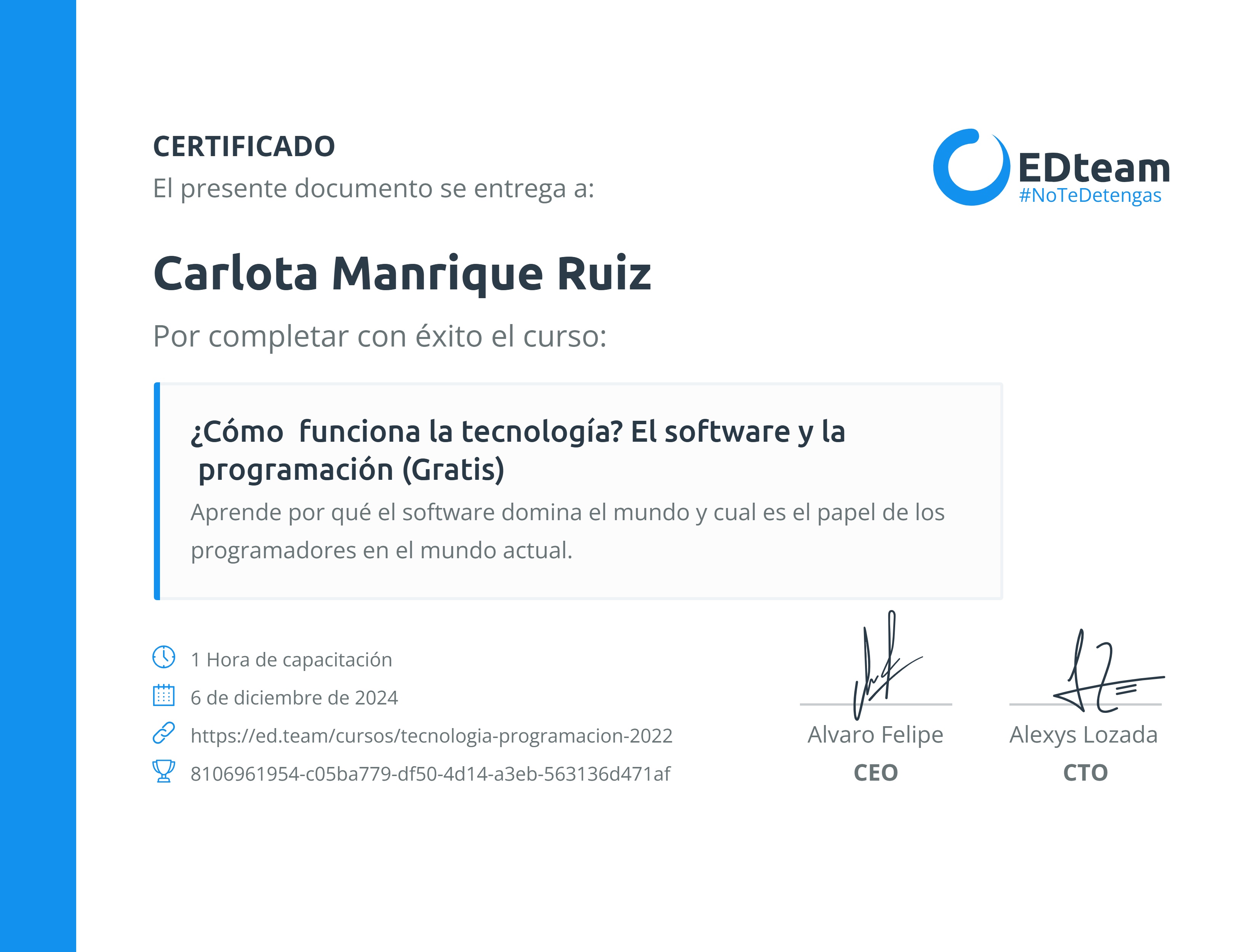 Certificado de curso