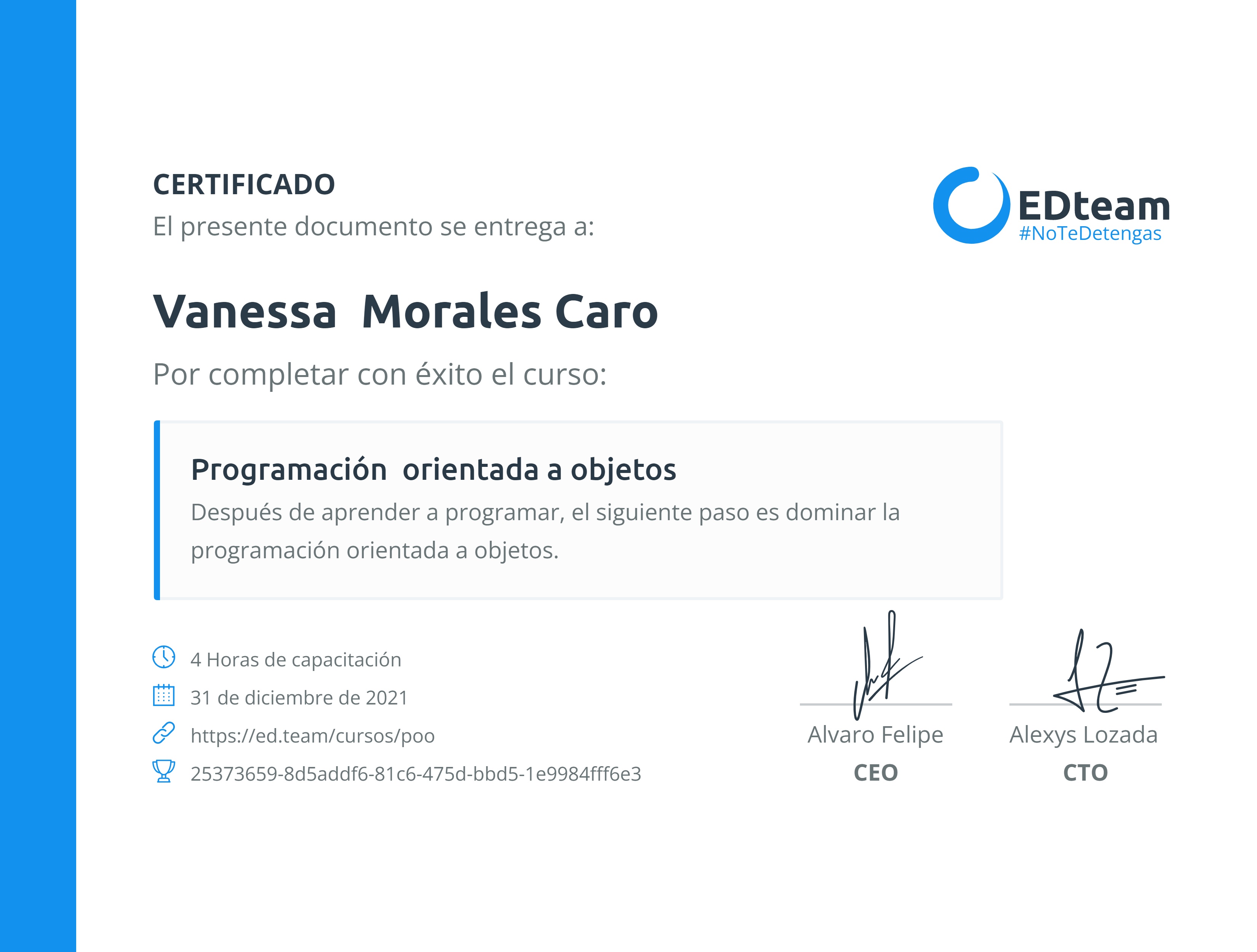 Certificado de curso