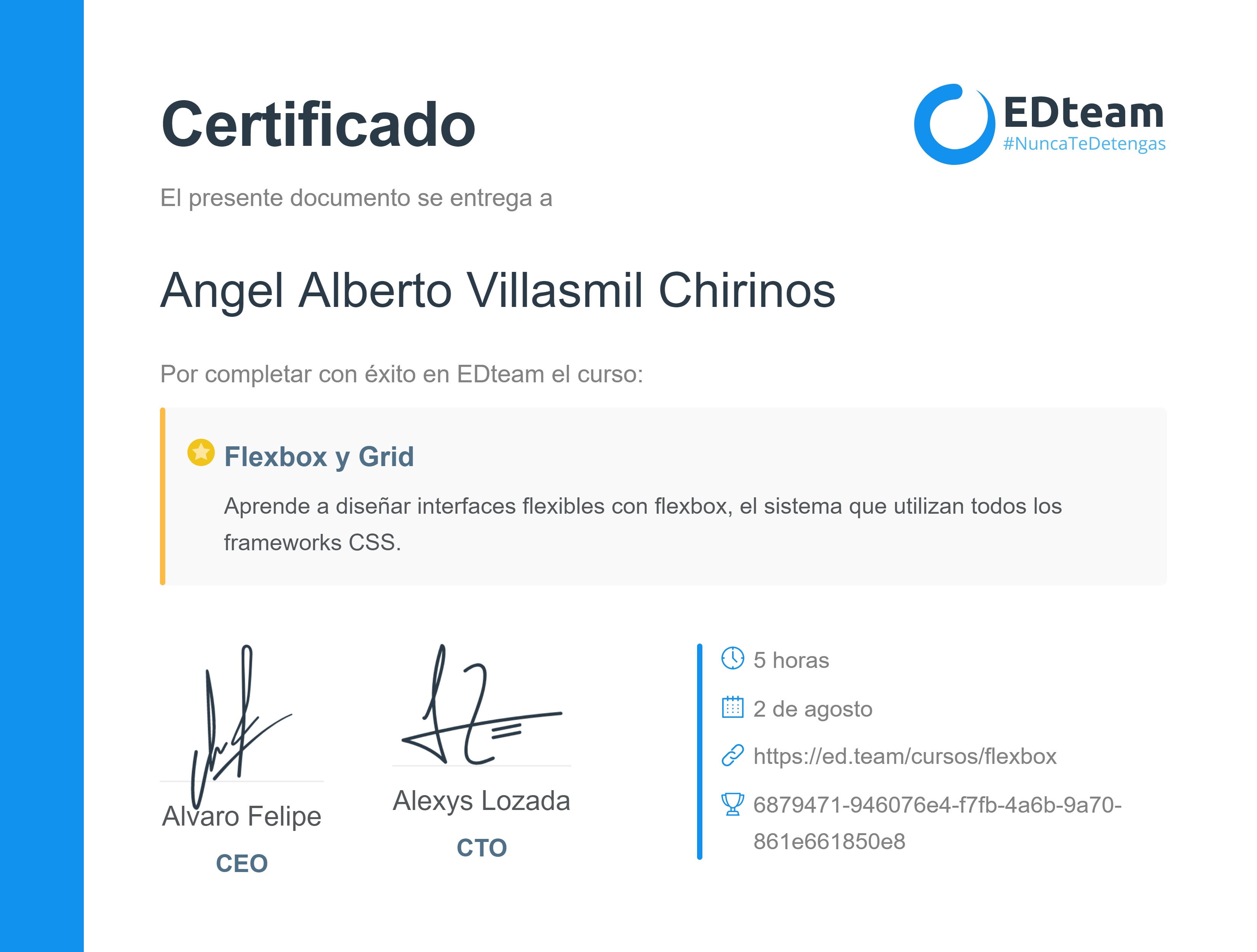 Certificado de curso