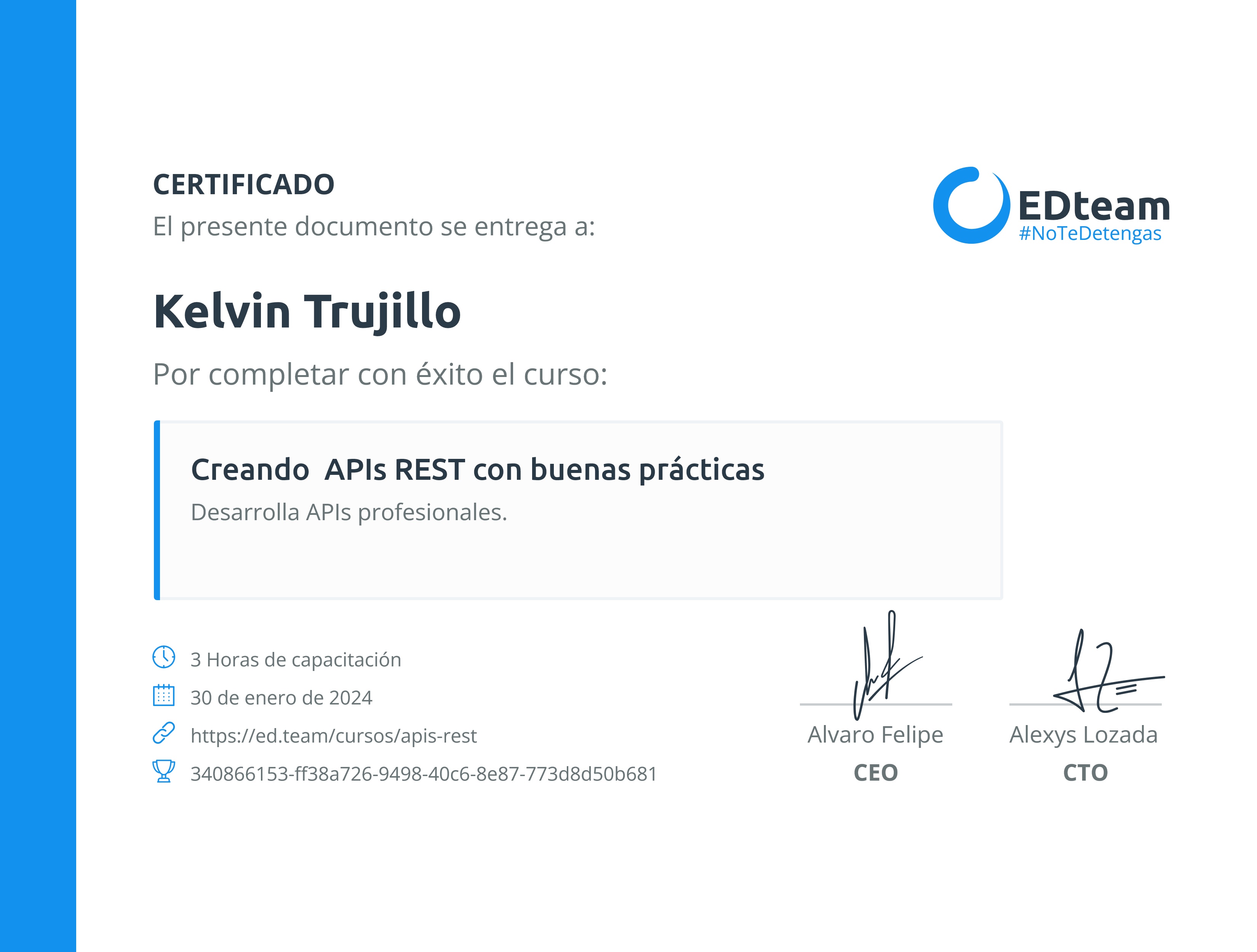 Certificado de curso