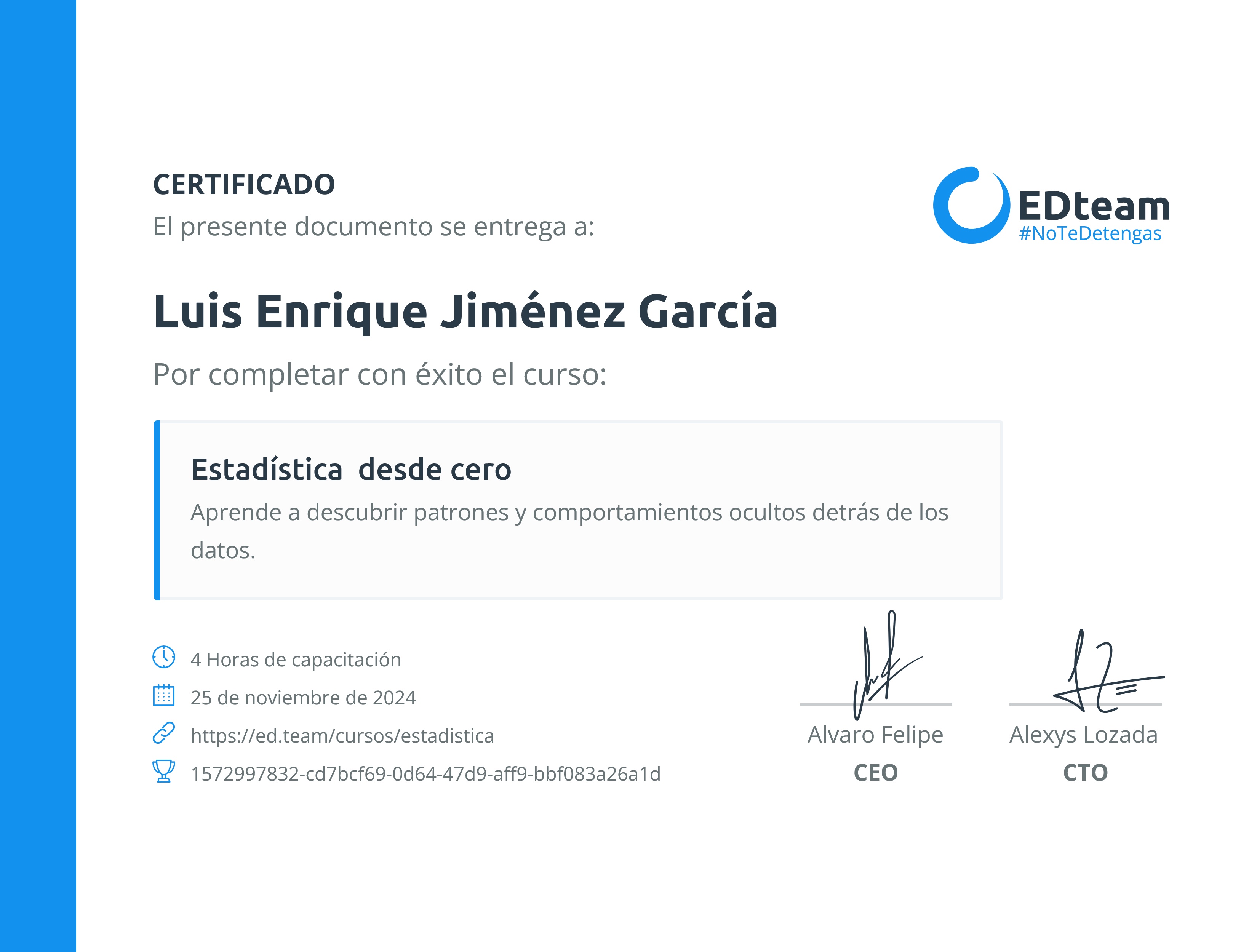 Certificado de curso