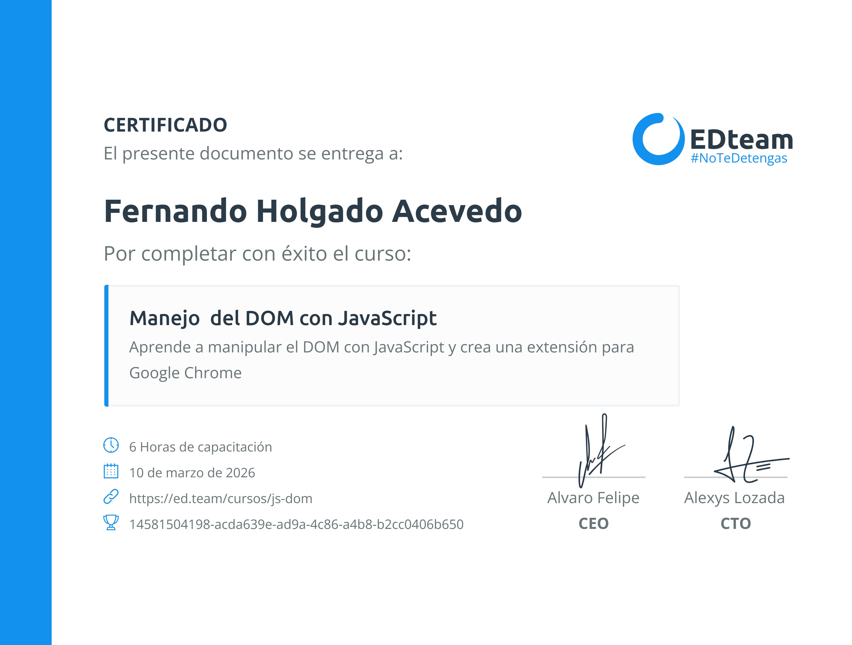 Certificado de curso